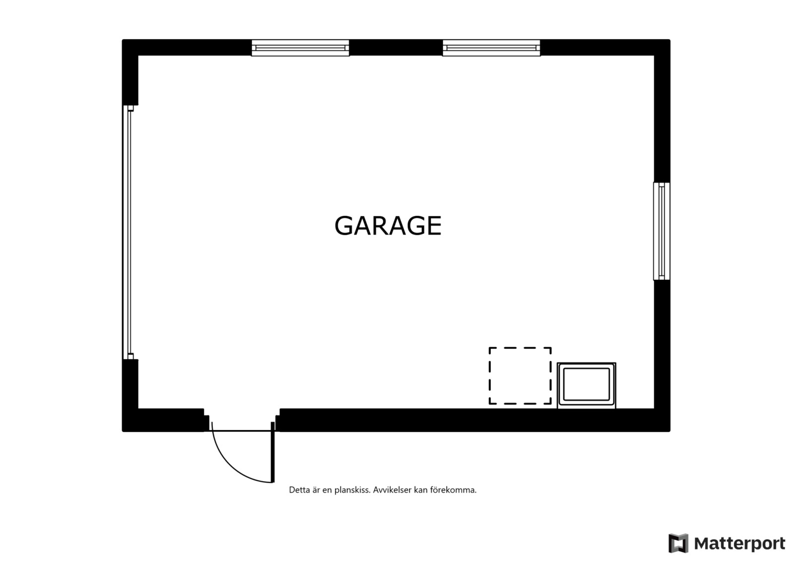 Planskiss Garage Bladstigen 1