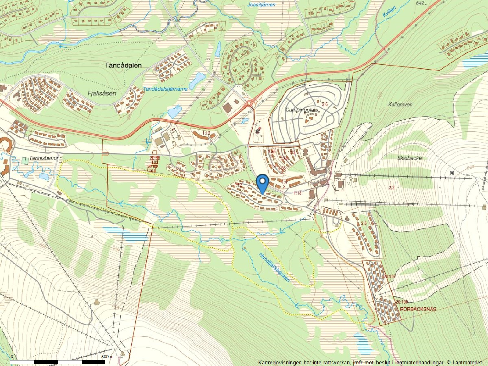 Fastighetskarta Fjällvillevägen 42
