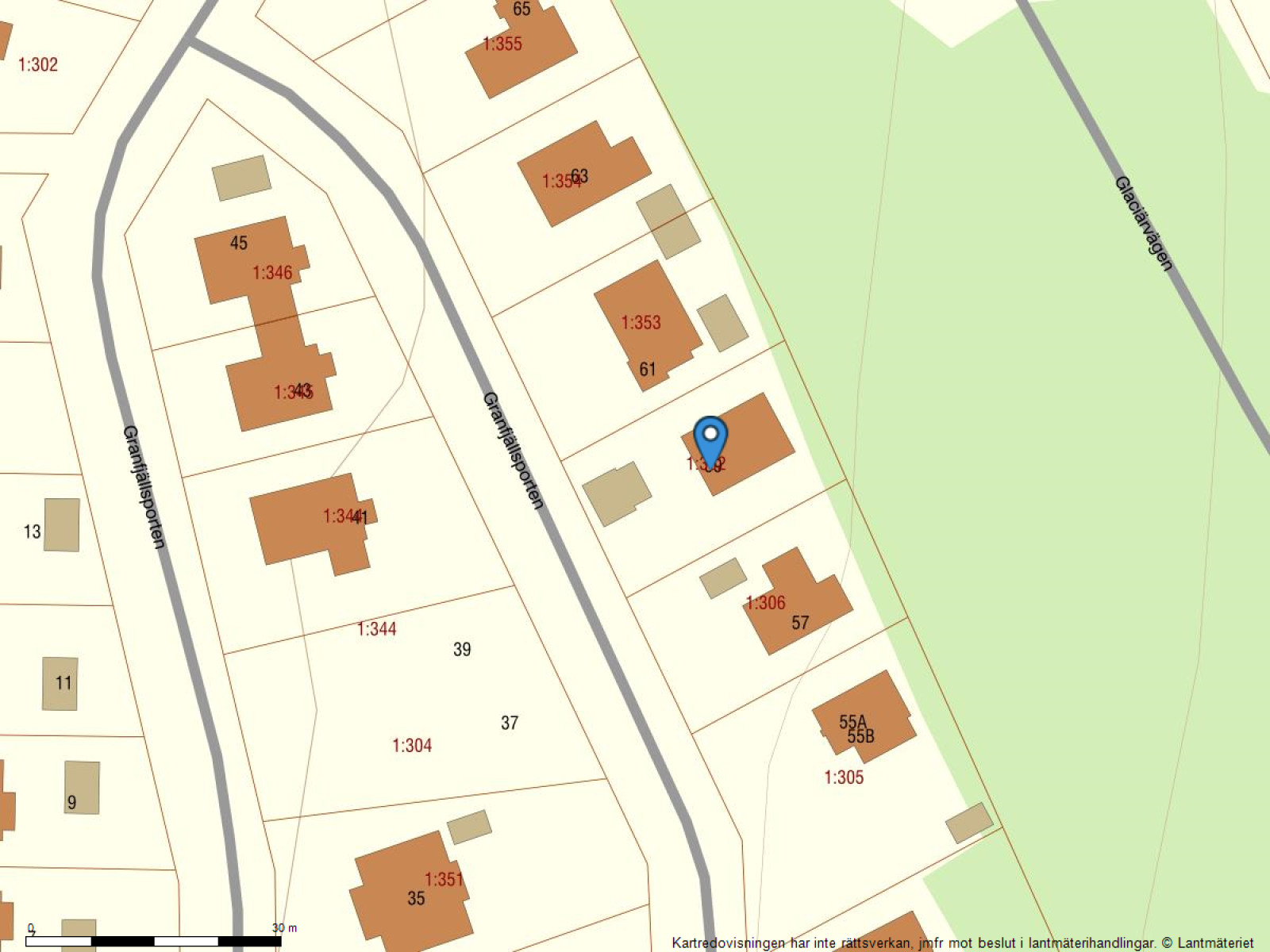 Fastighetskarta Granfjällsporten 59