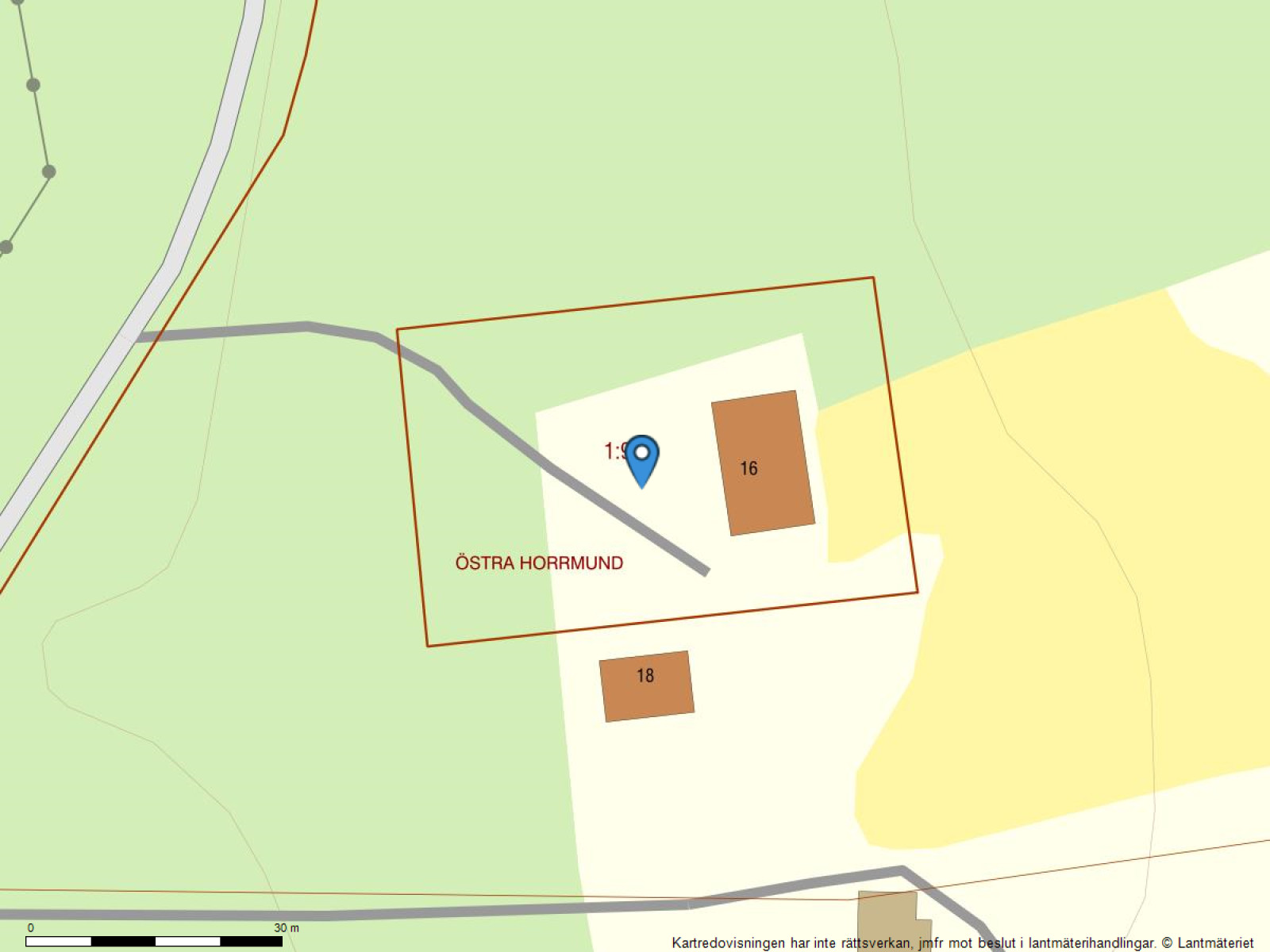 Fastighetskarta Horrmund Abborrnäs 16
