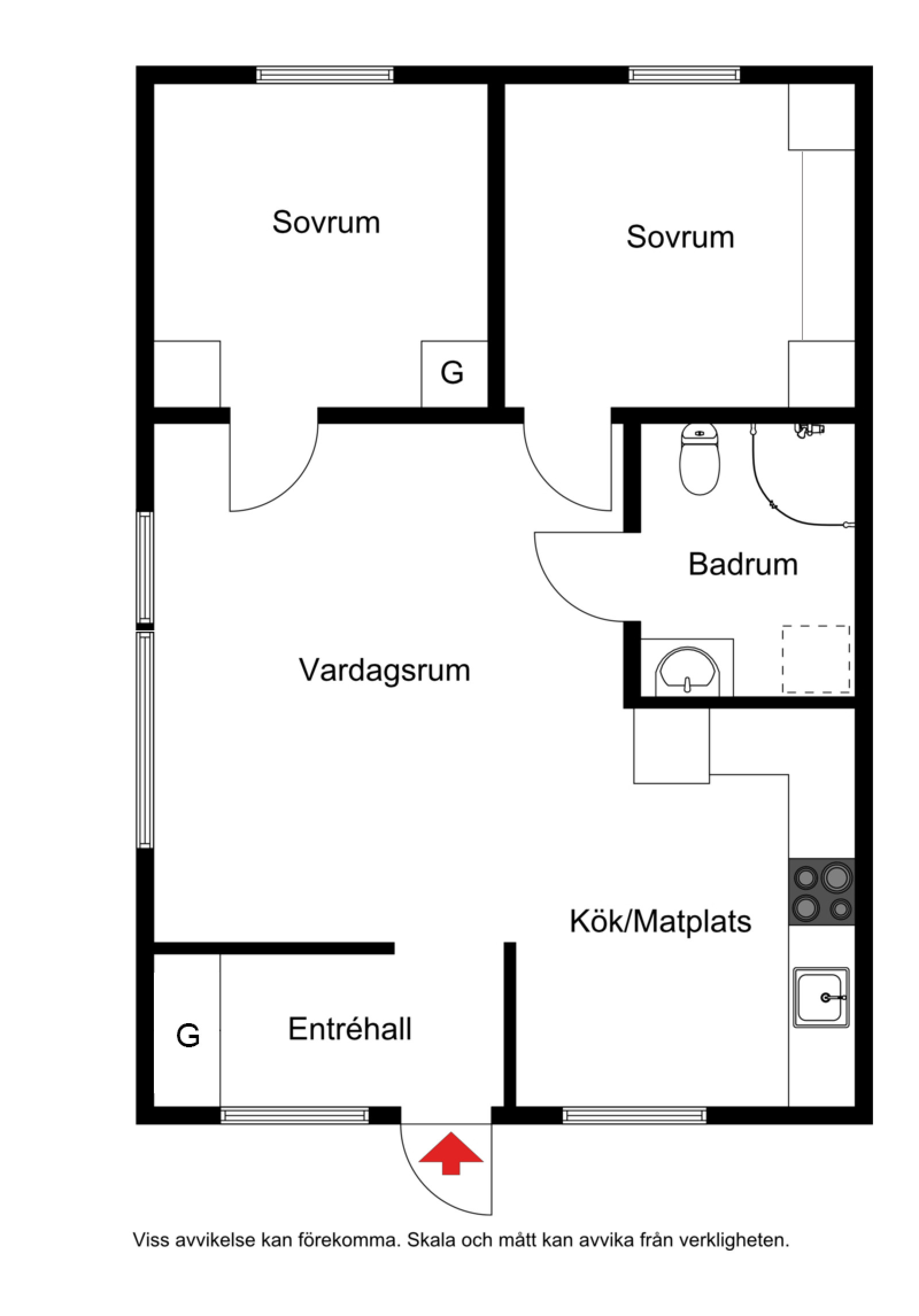 Planskiss Brandmossvägen 2A