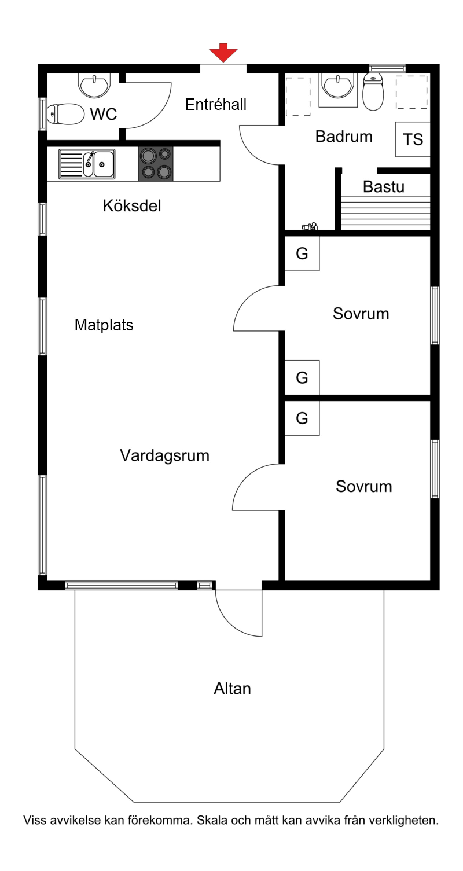 Planskiss Präststupvägen 423
