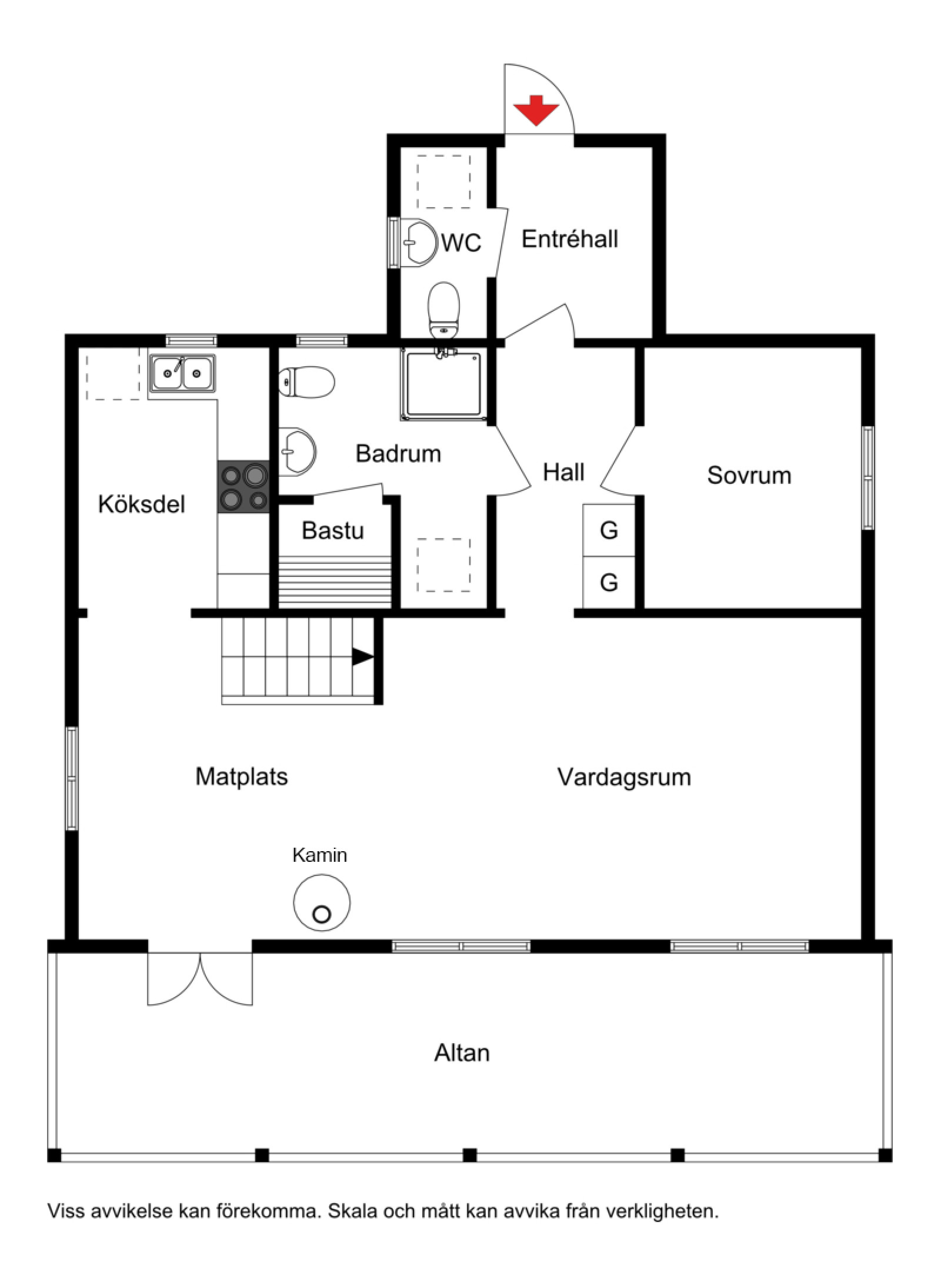 Planskiss loft Präststupvägen 423