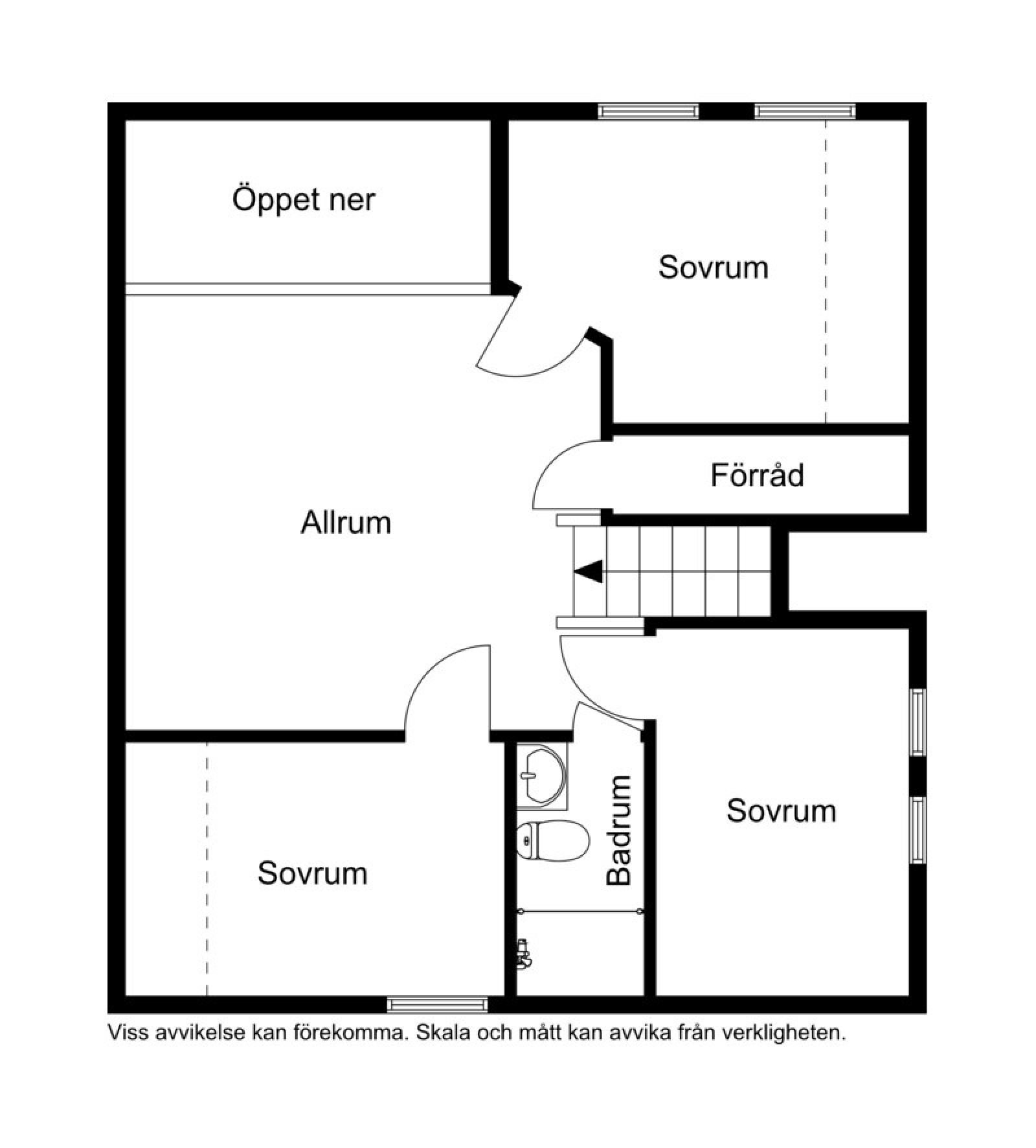 Planskiss loft Nedre Ranchen Lodge 429A