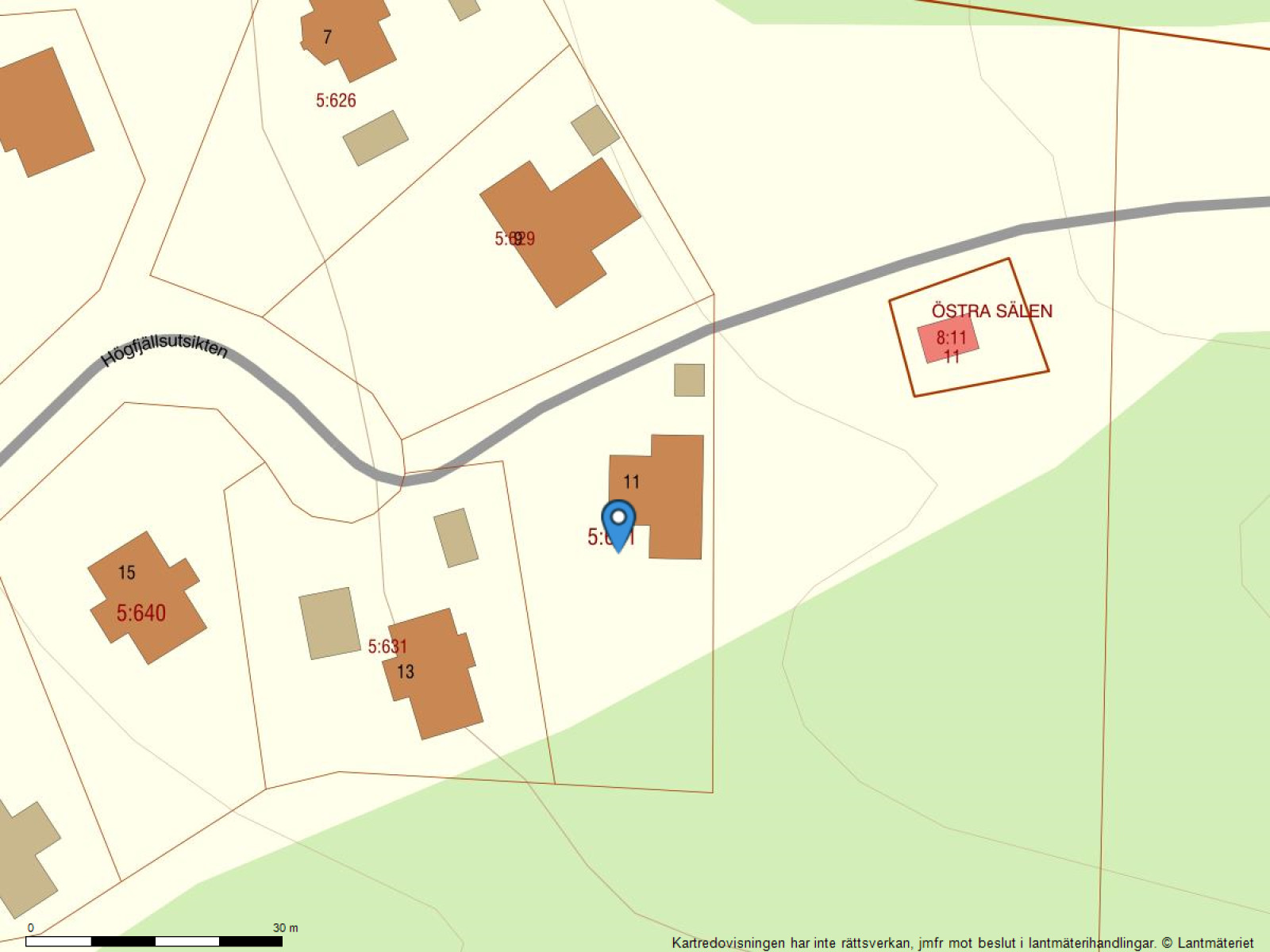 Fastighetskarta Högfjällsutsikten 11