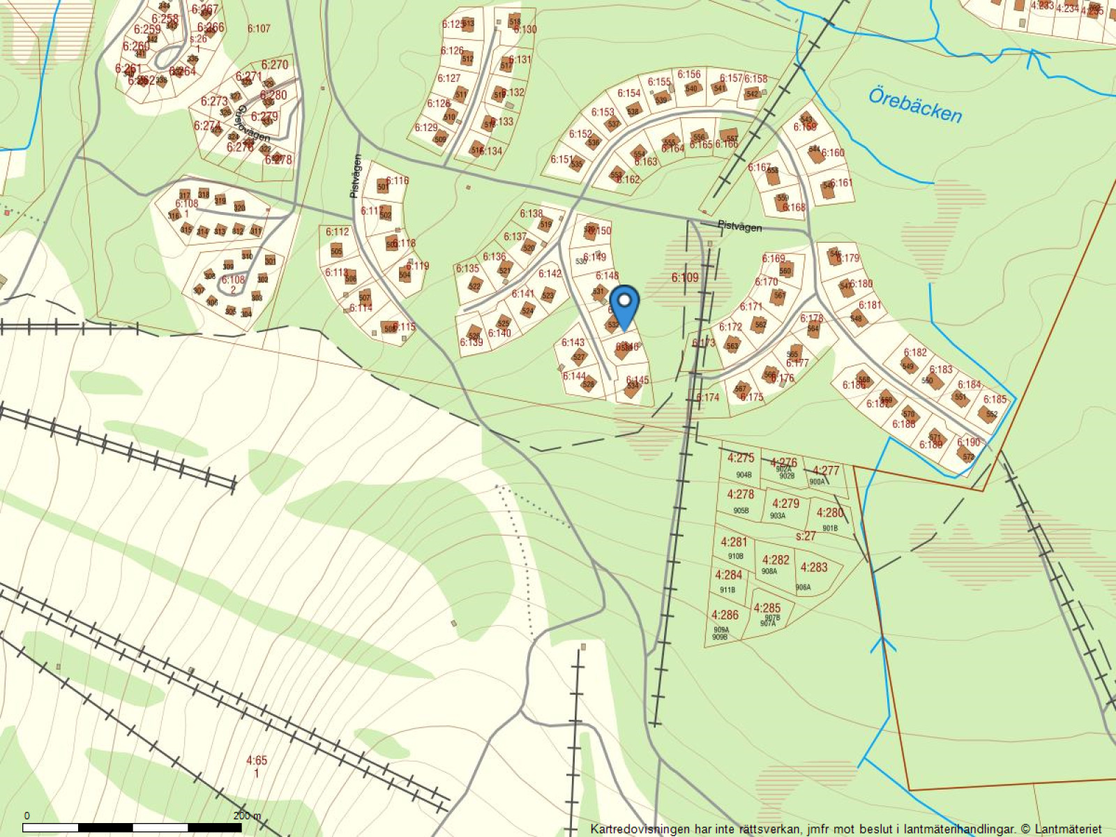 Fastighetskarta Pistvägen 532A