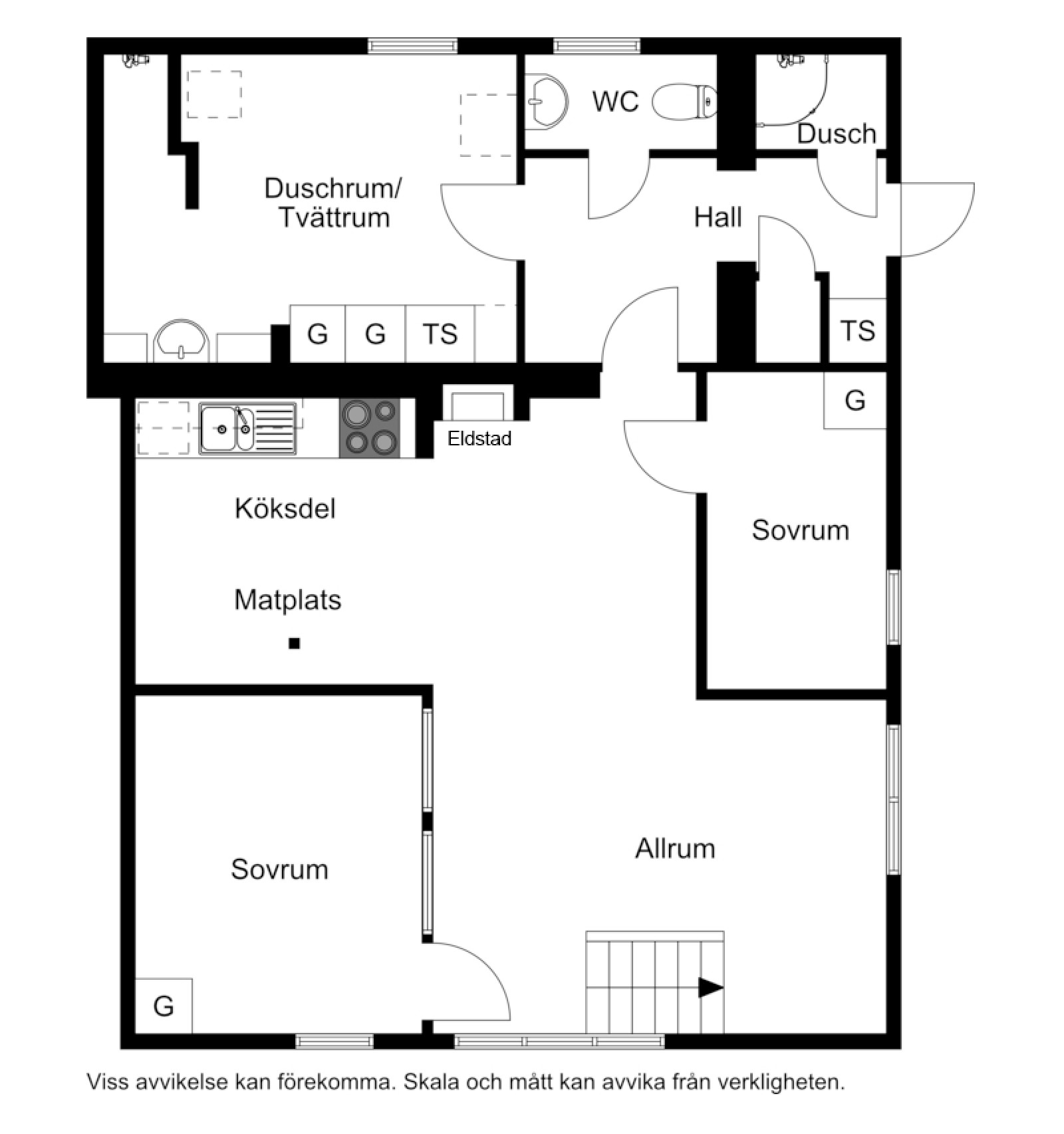 Huvudbyggnad. Planskiss nedre plan. Lidvägen 11