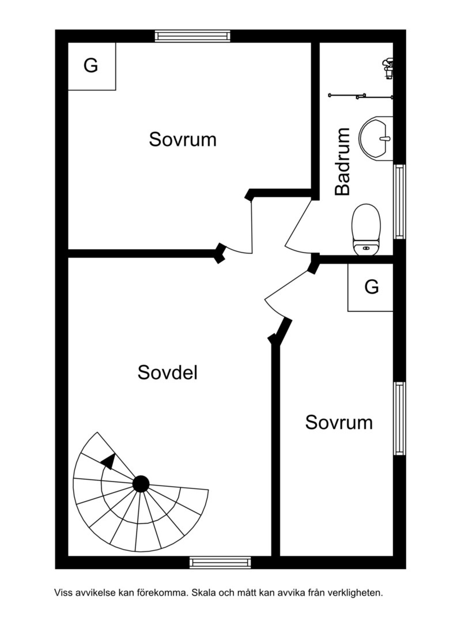 Planskiss nedre plan. Gäststuga Lidvägen 11