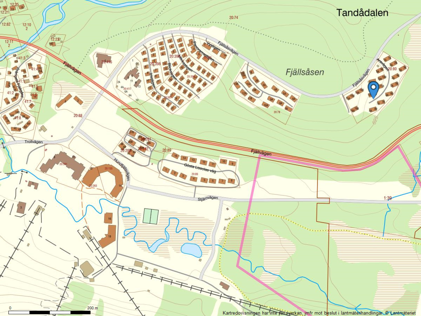 Fastighetskarta Sätertjärn 12A (Aravägen)