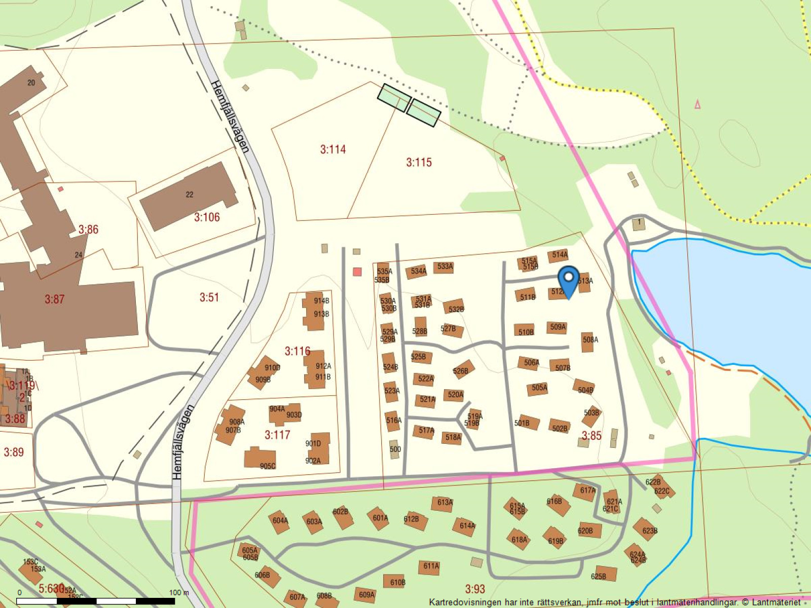 Fastighetskarta Gröna byn 512B