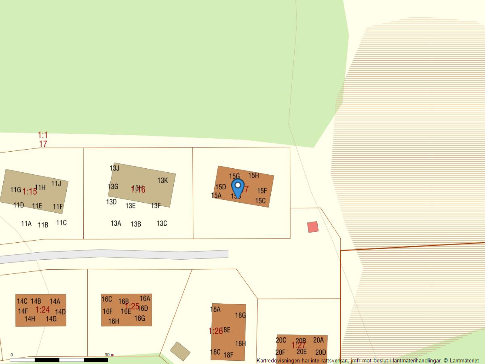 Fastighetskarta Fjällbäcken 15B