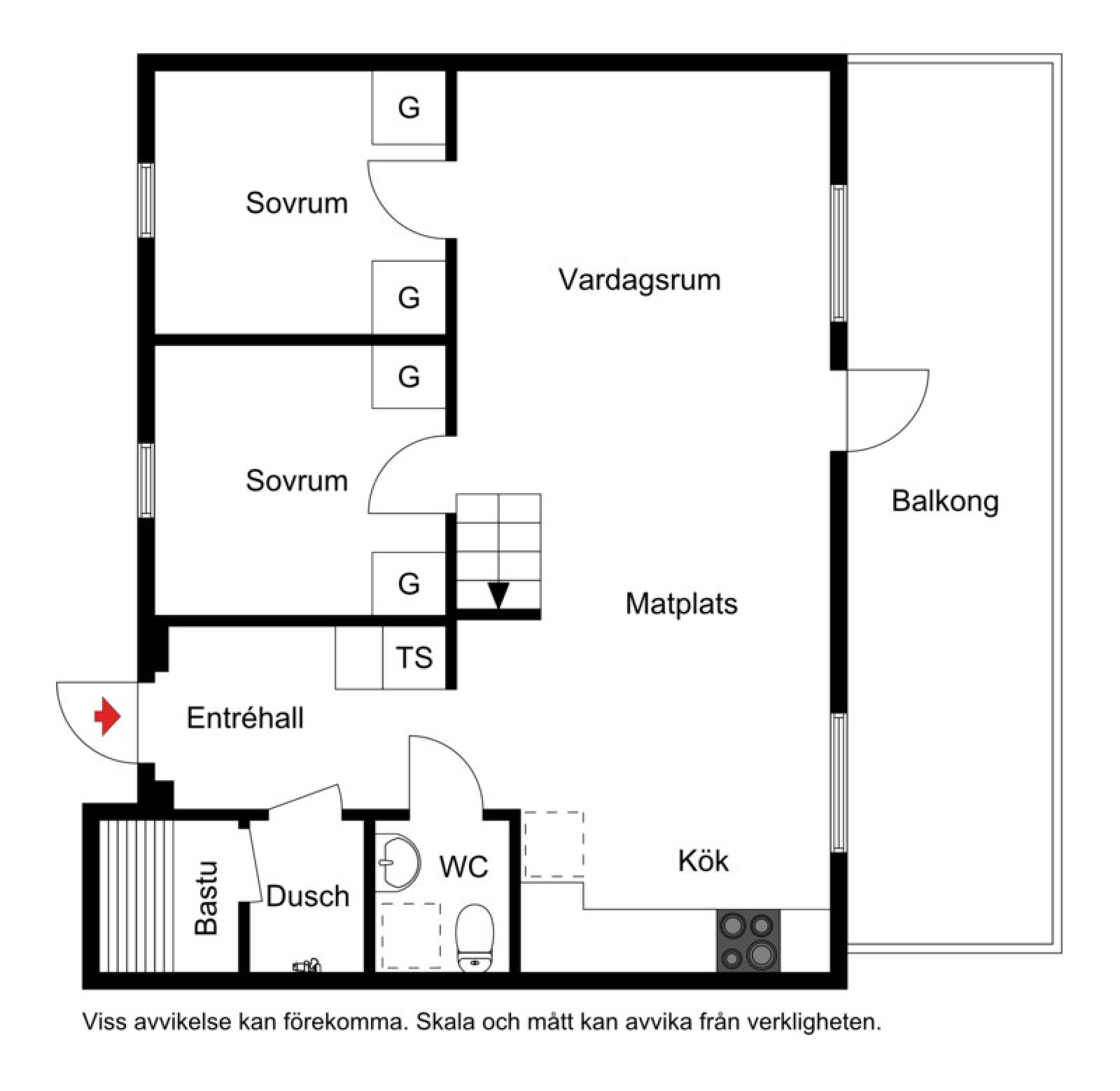 Planskiss Snöflingevägen 7B