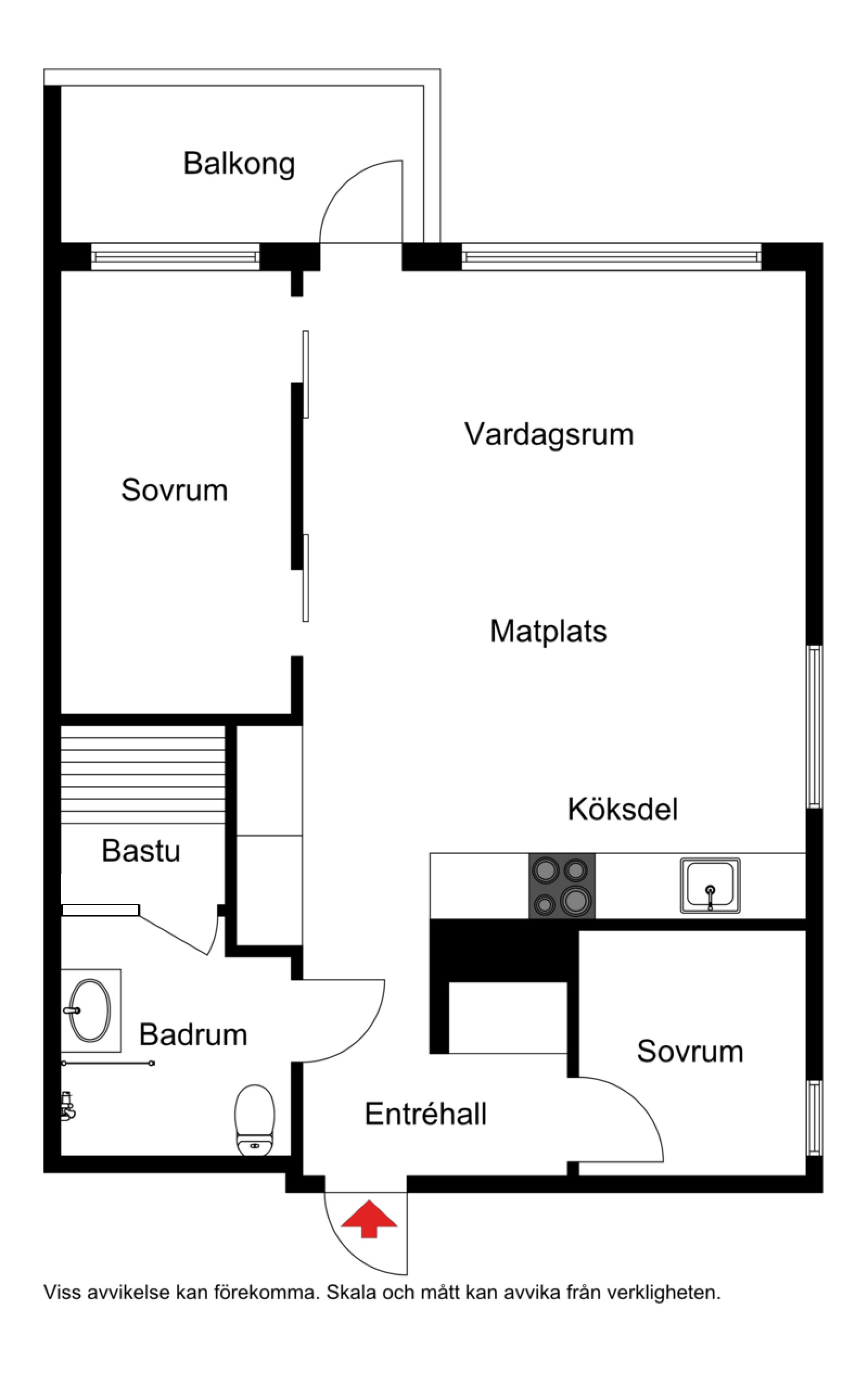 Planskiss Fjällvägen 40 lgh 33