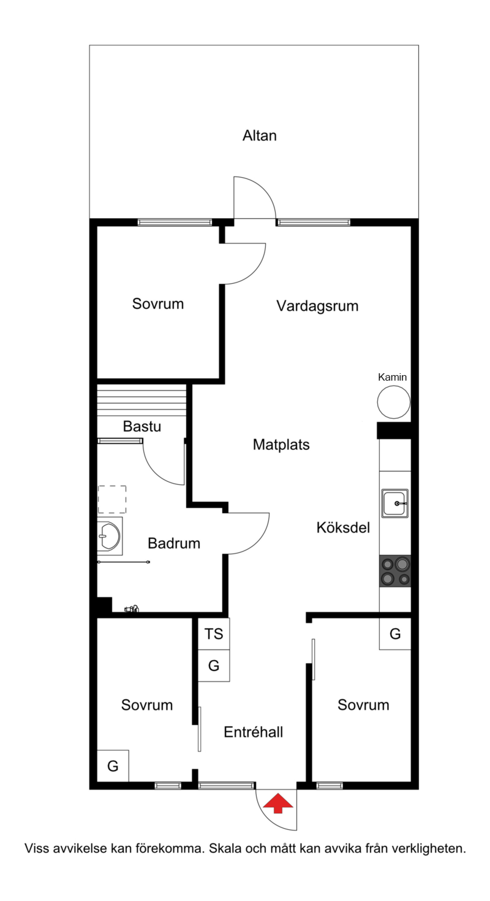 Planskiss Fjällbäcken 15B