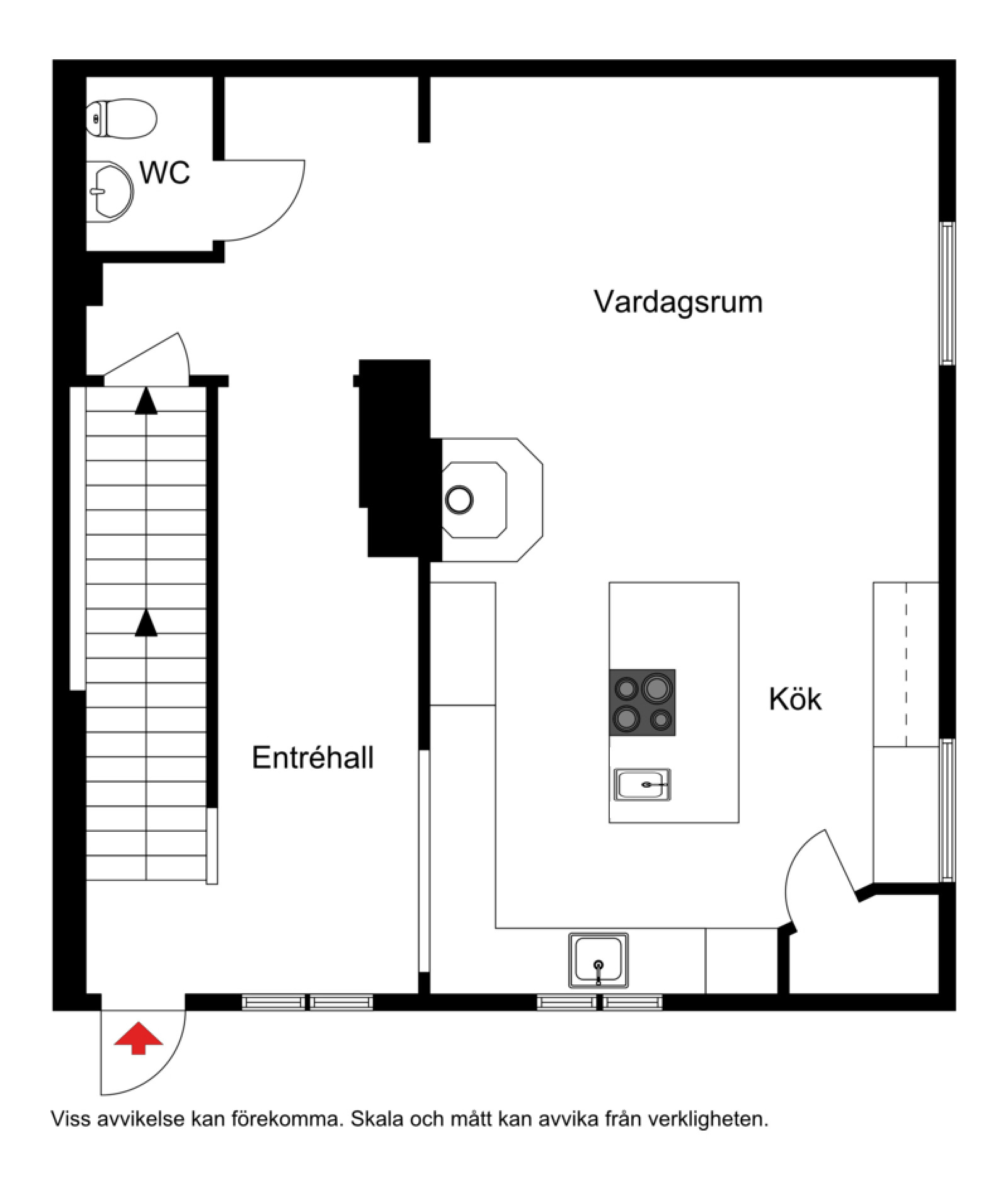 Planskiss entréplan Högstrand 43