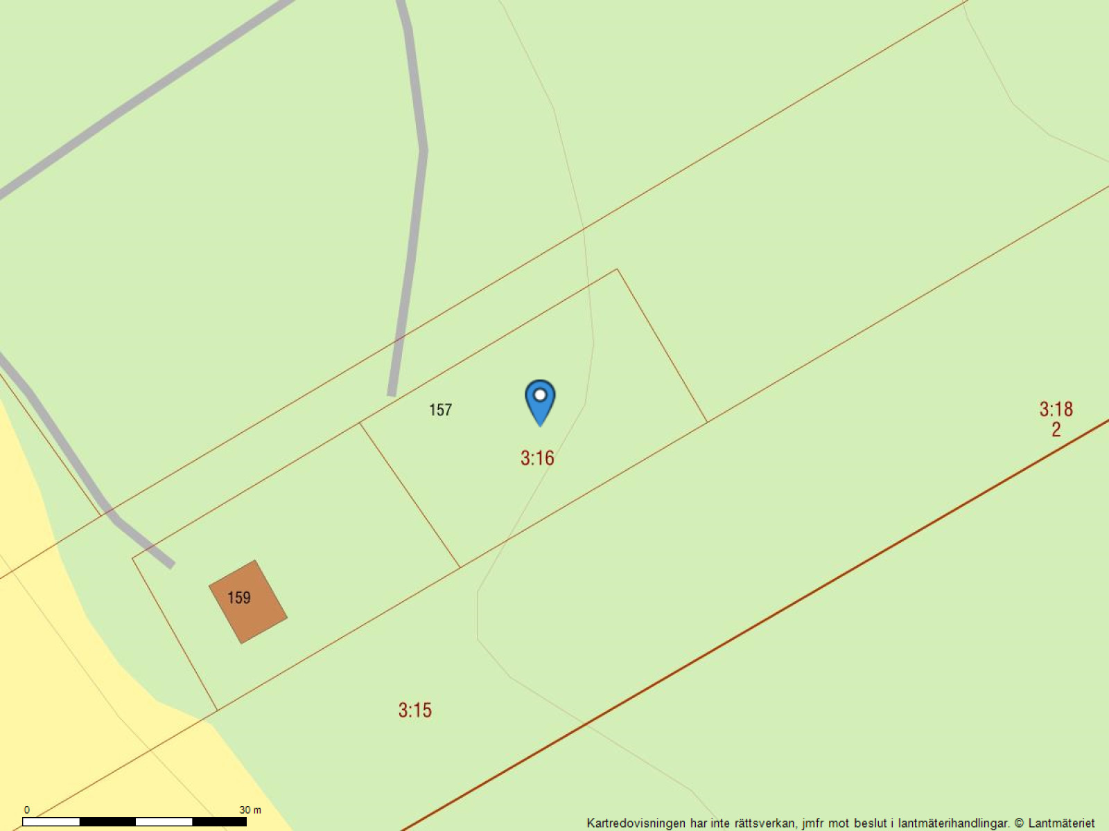 Fastighetskarta Högstrand 157, Resjövallen