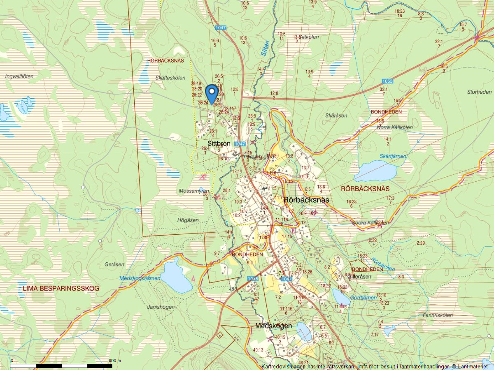 Fastighetskarta Mosippestigen 4