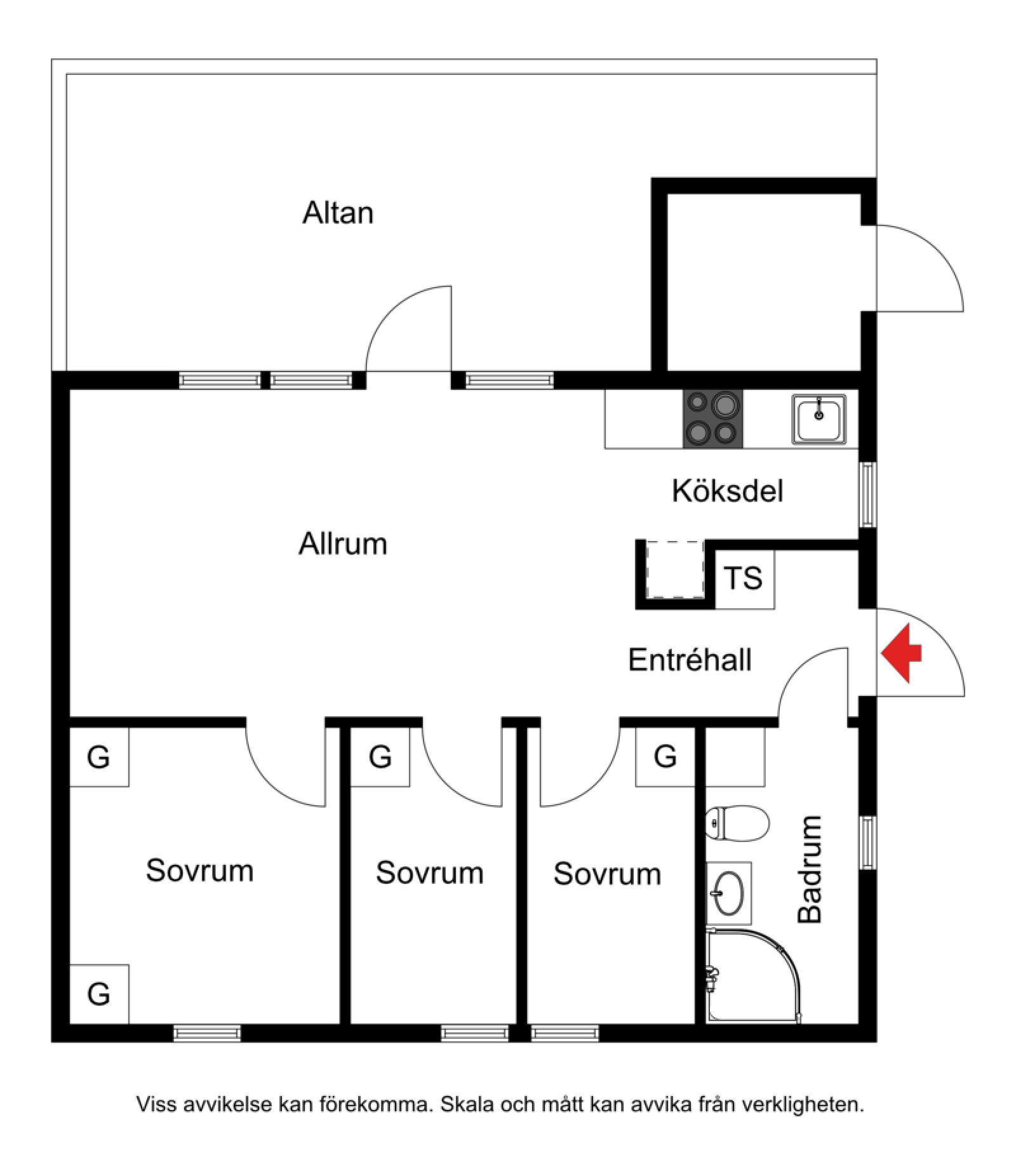 Planskiss Gusjövägen 336