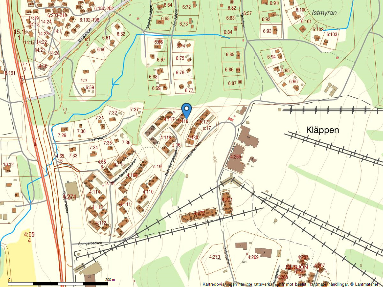 Fastighetskarta Sjungarbacken PLUS 1098
