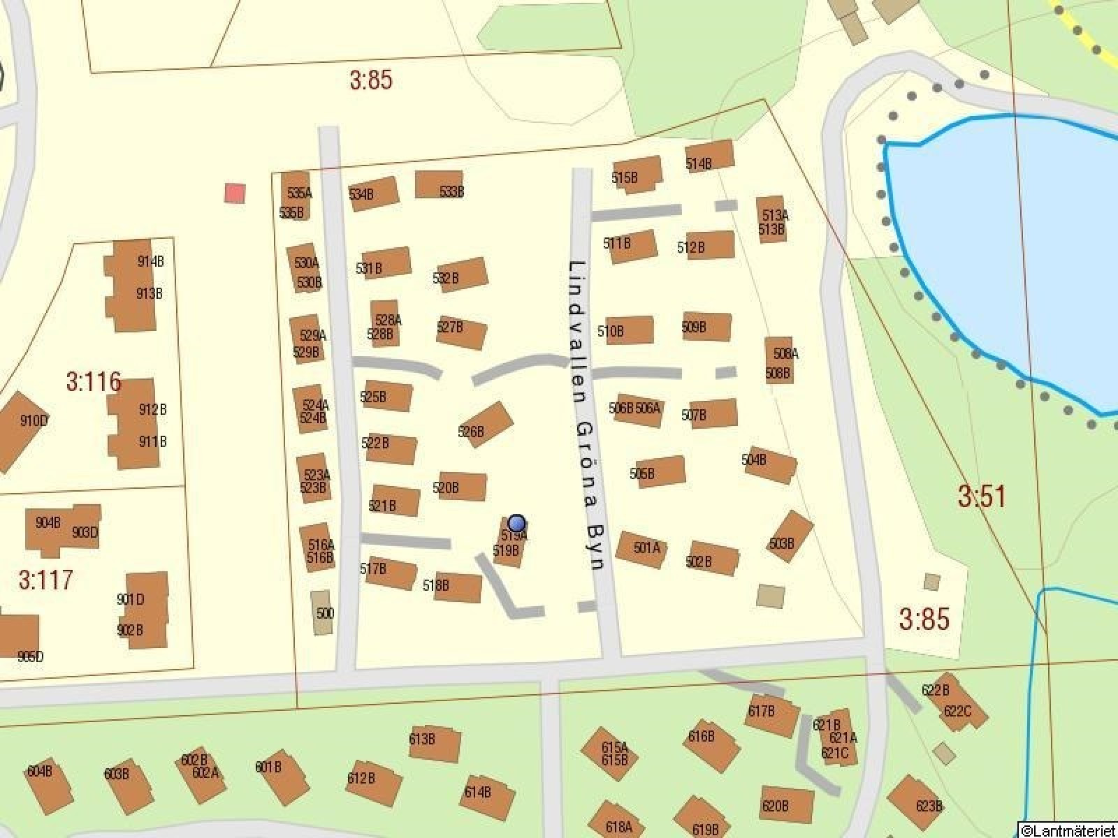 Fastighetskarta Gröna byn 519 A