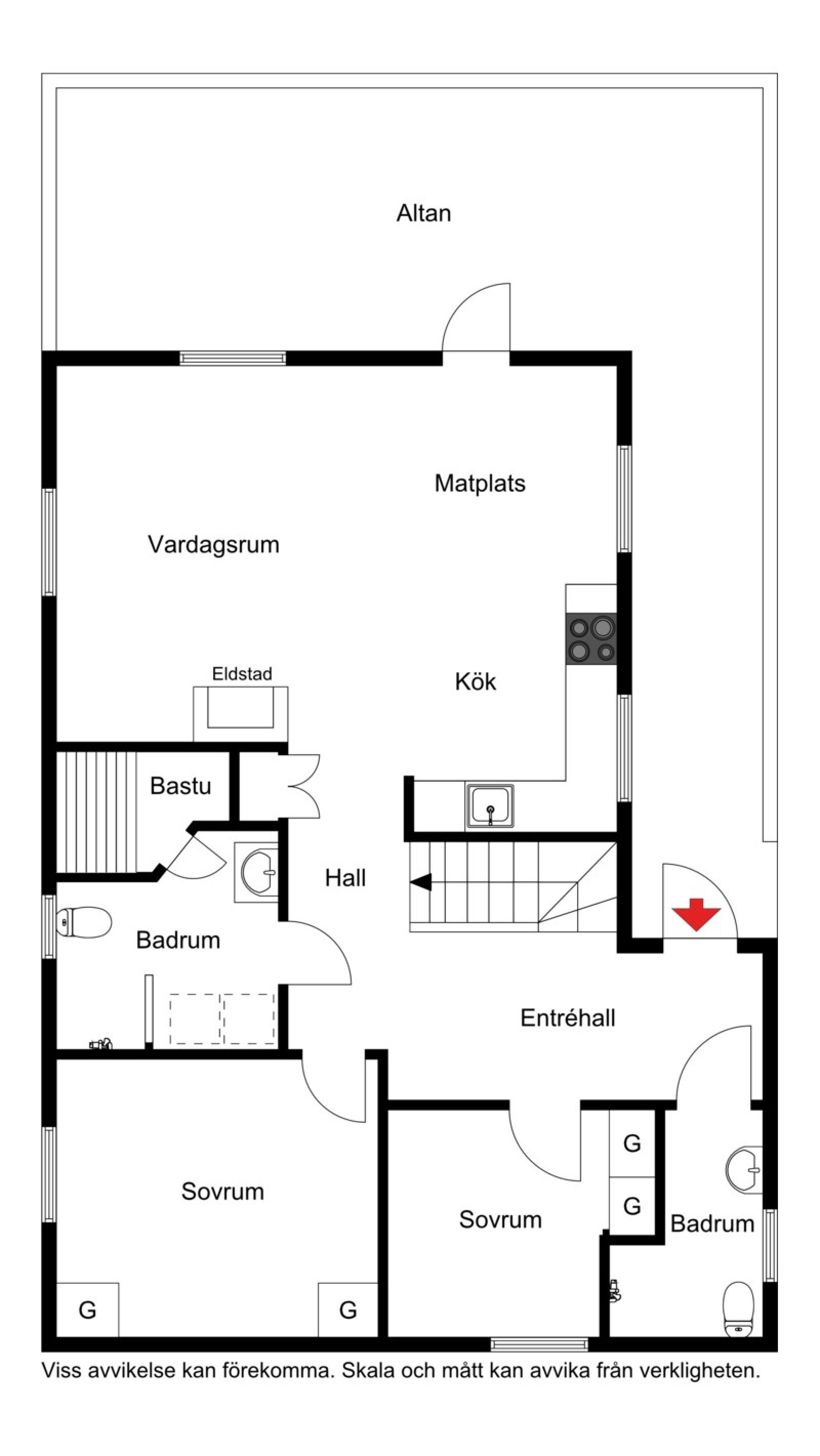 Planskiss Snövägen 57A