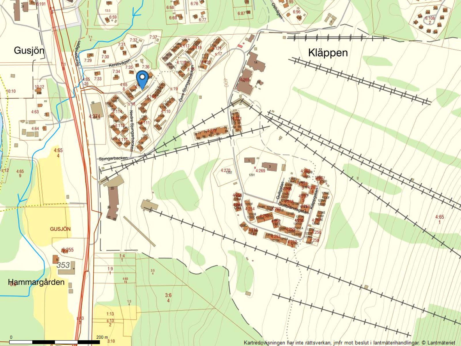 Fastighetskarta Sjungarbacken PLUS 1051