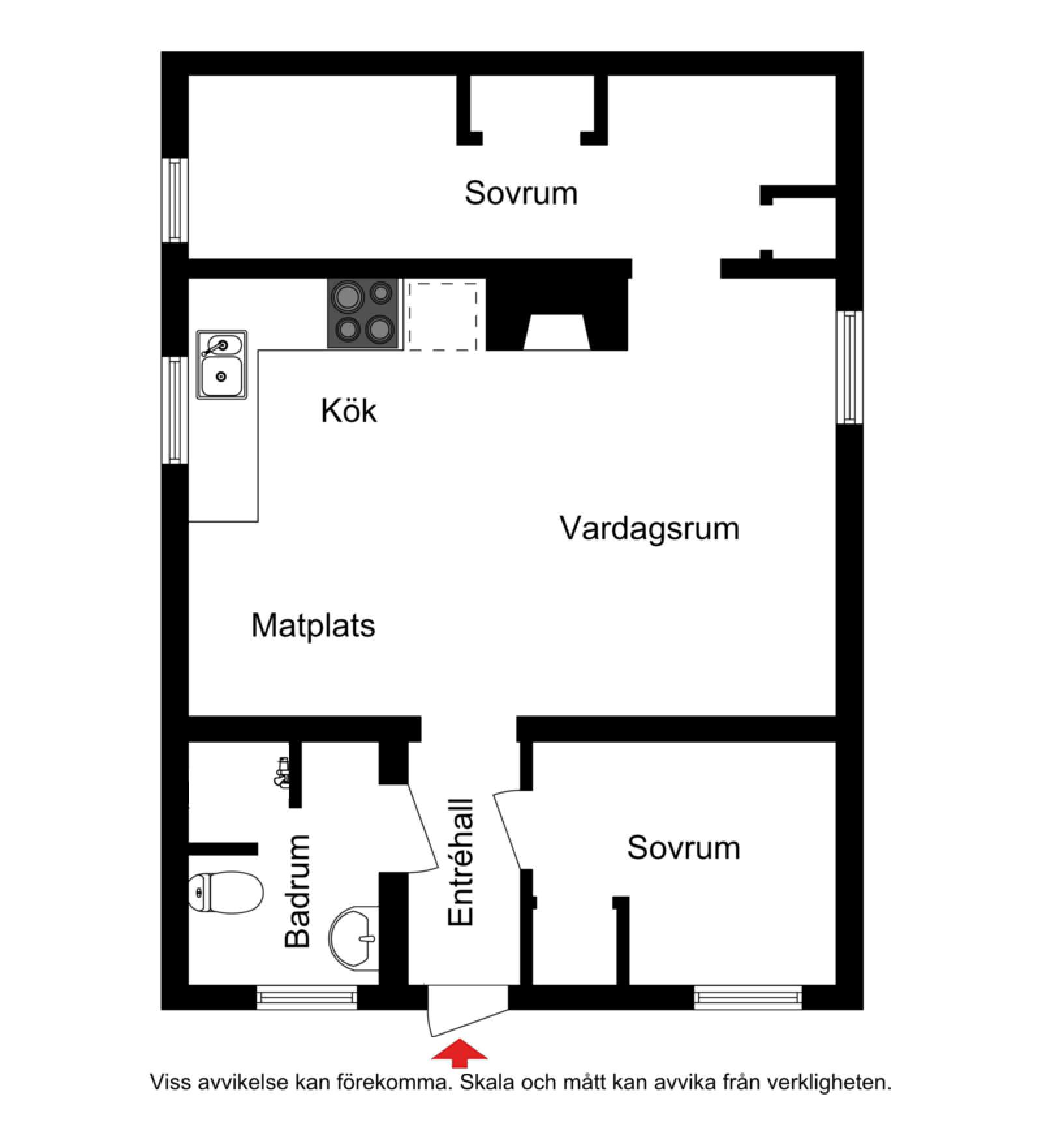 Planskiss bostad 1 Joängsslingan 18