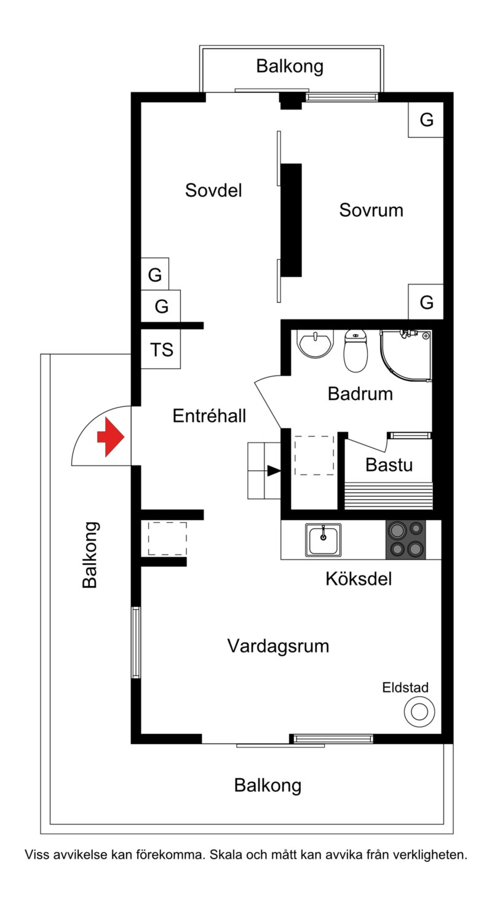 Planskiss Vrilbacken 1F