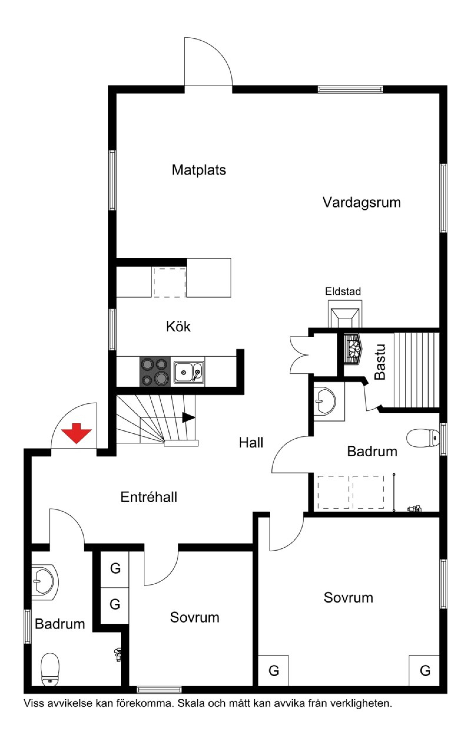Planskiss Snövägen 58B