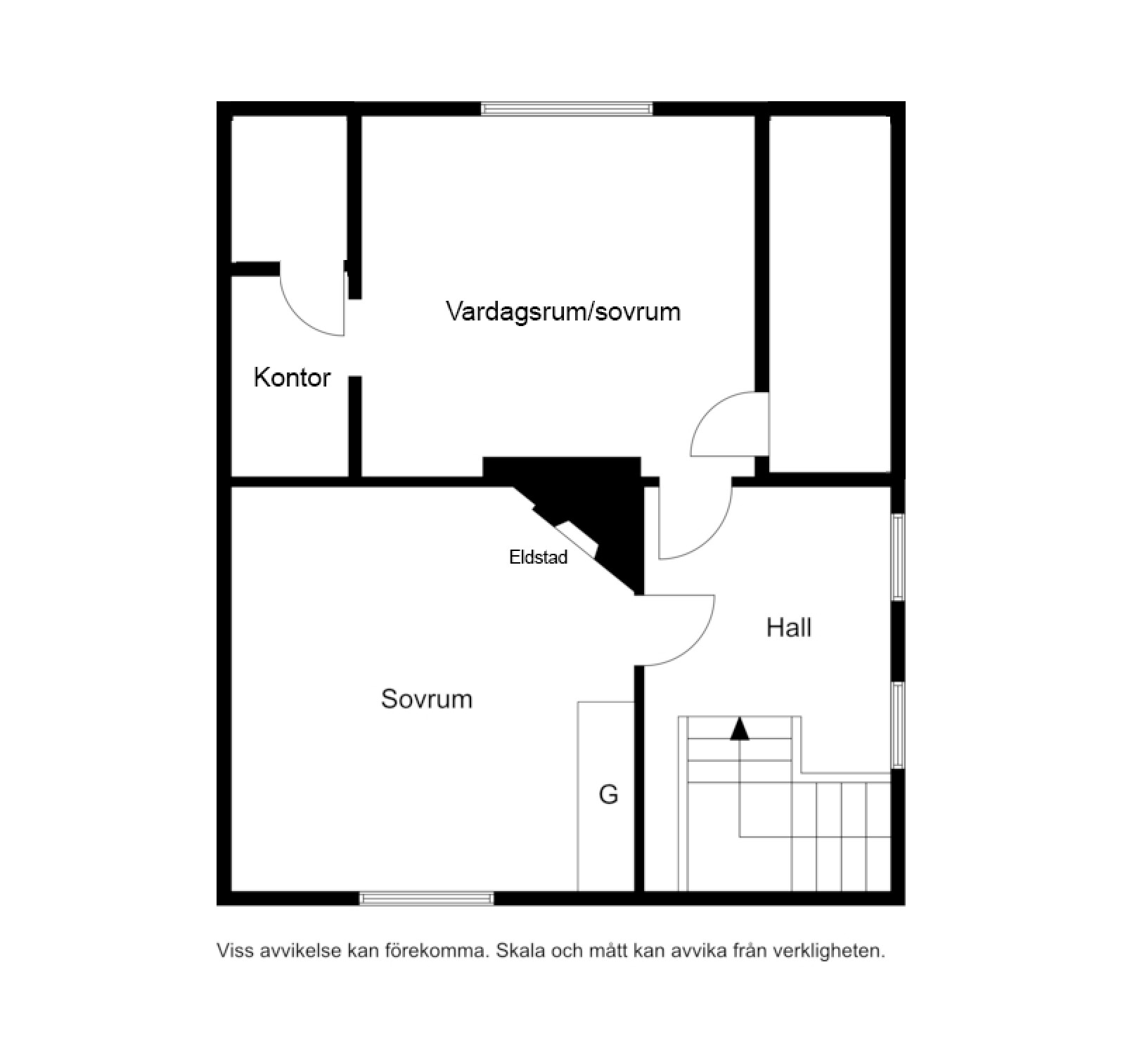 Planskiss övervåning Gammelvägen 83, Livgården