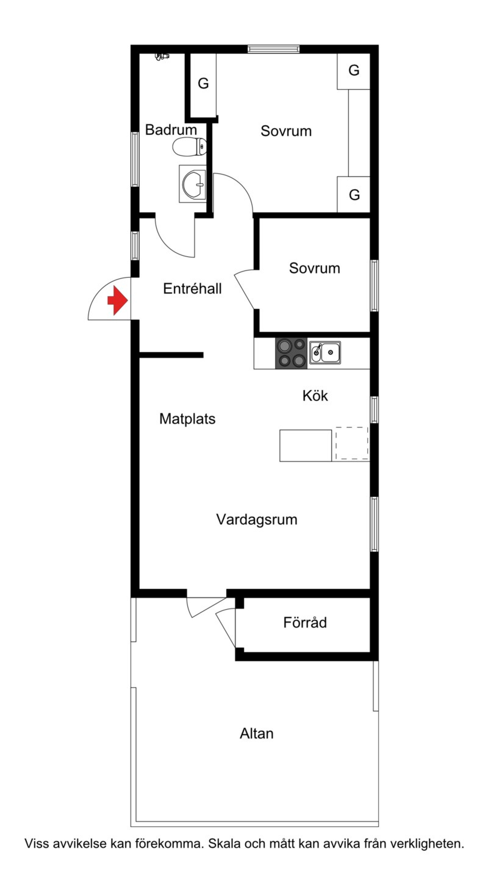 Planskiss Gusjövägen 226
