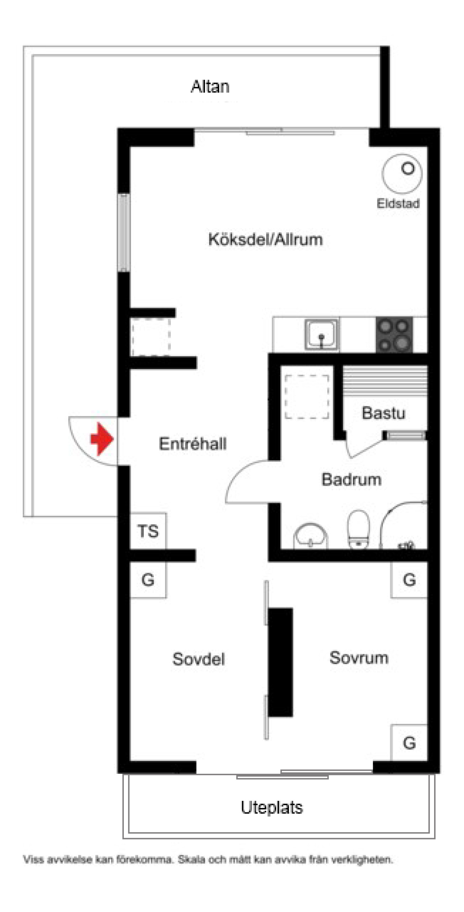 Planskiss Vrilbacken 8B