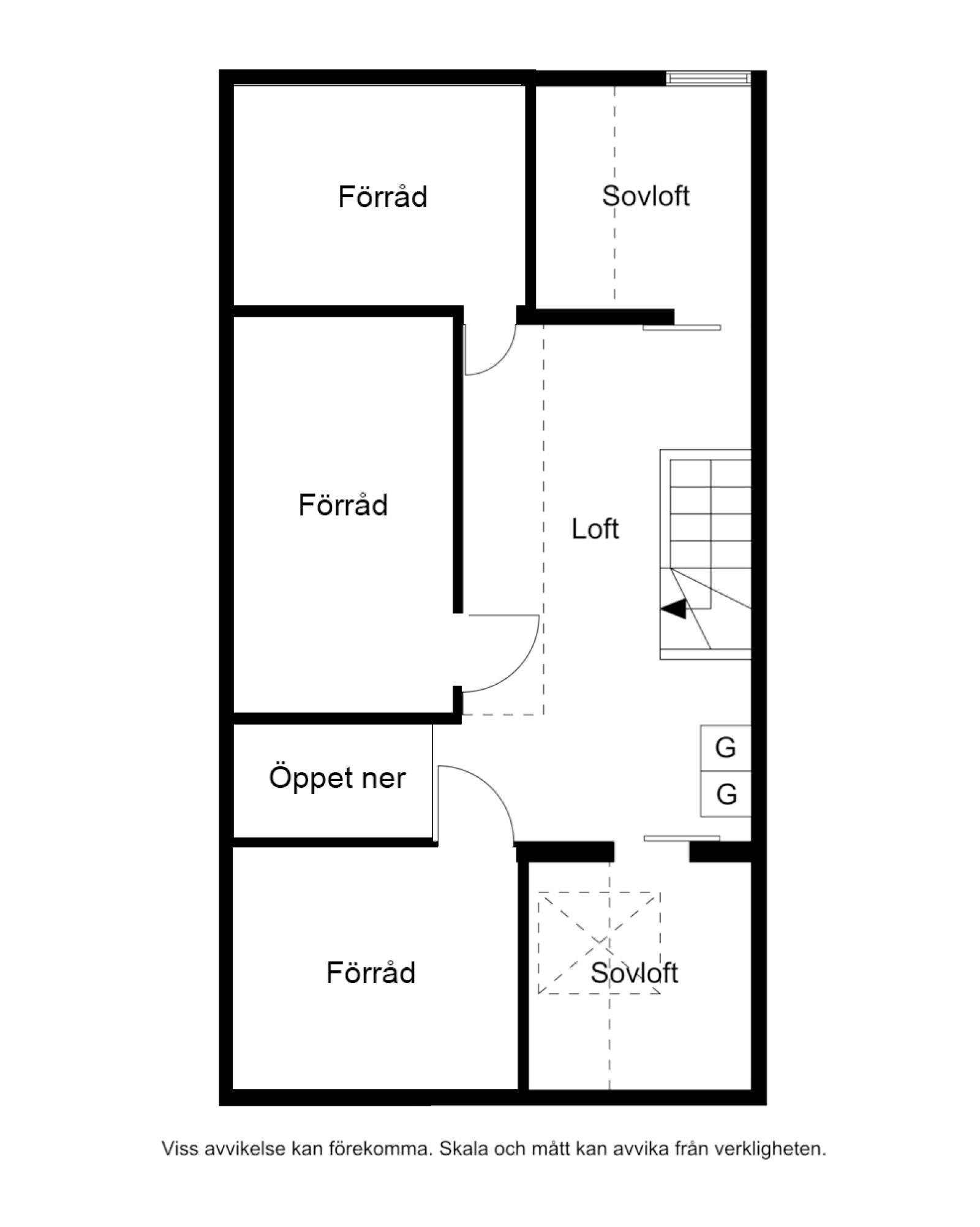 Planskiss loft Fjällbäcken 7E