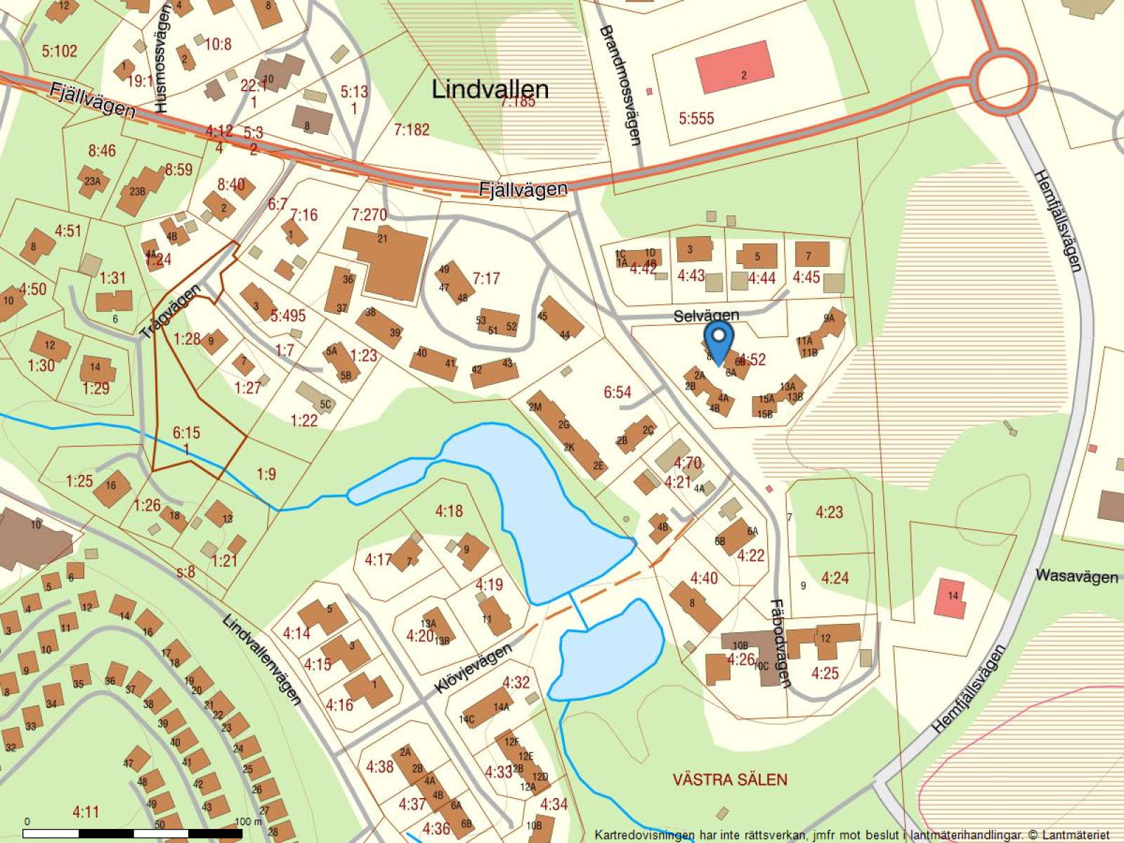 Fastighetskarta Selvägen 8A