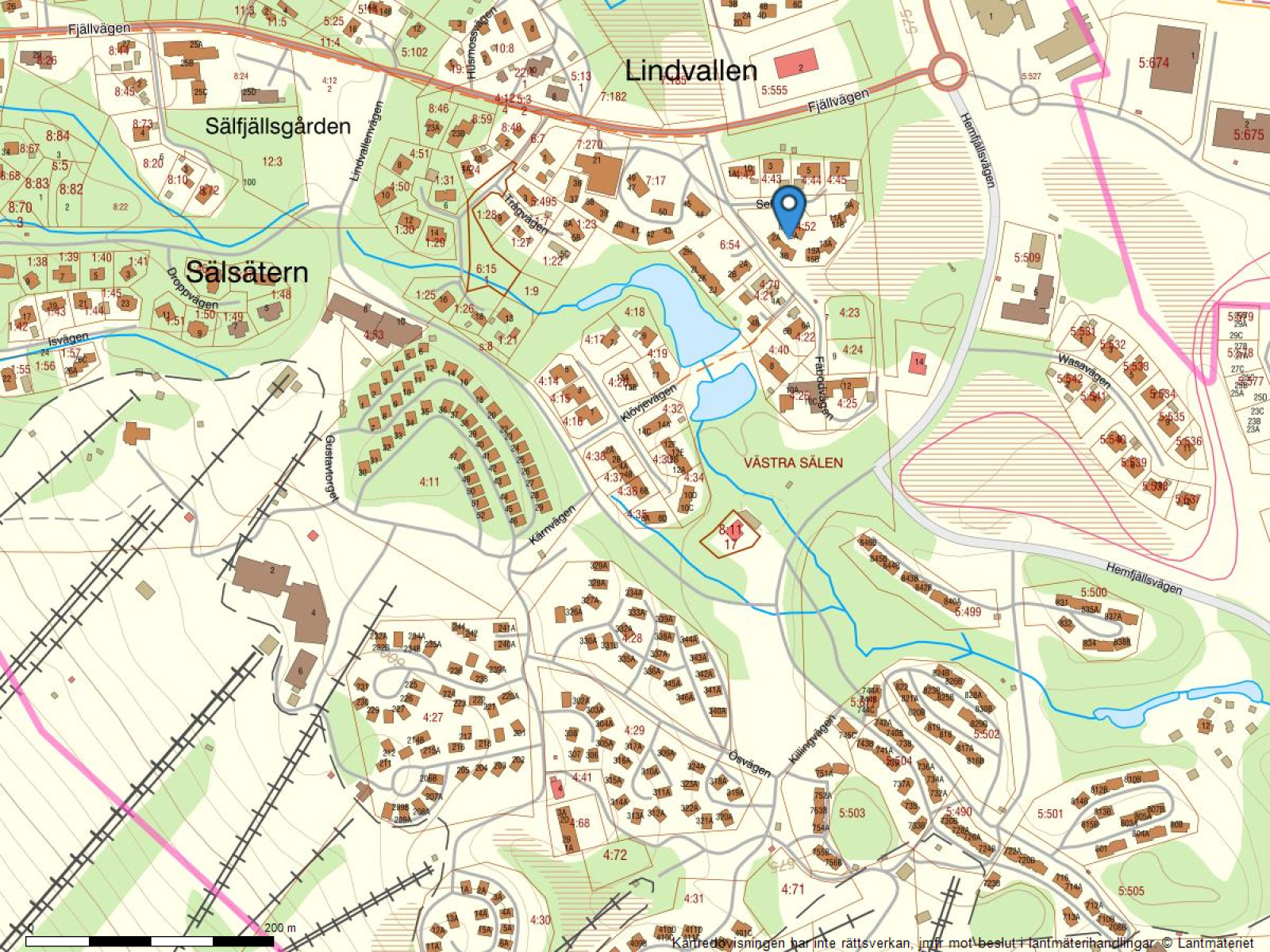 Fastighetskarta Selvägen 8A