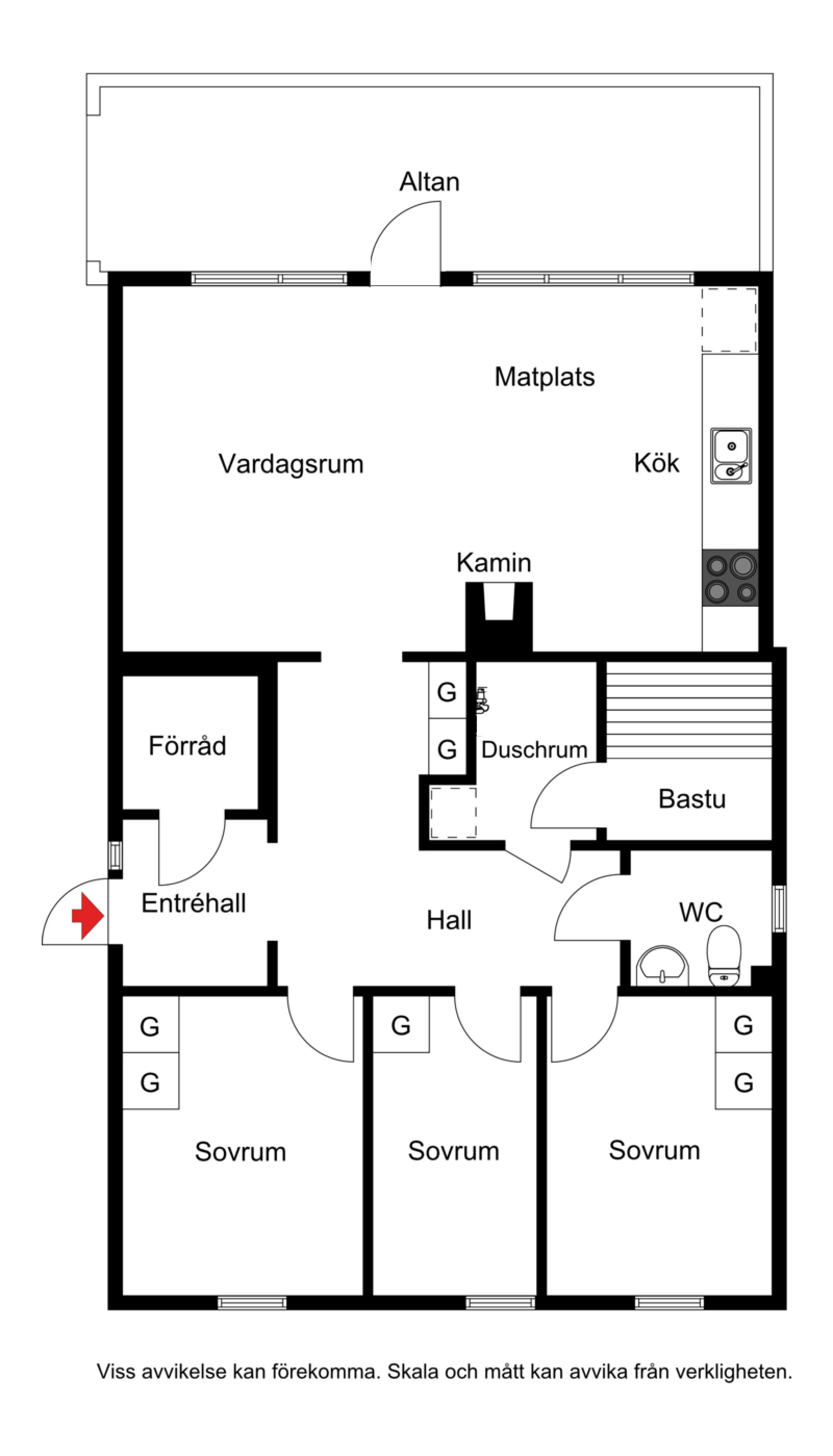 Planskiss Fjällvenstigen 5