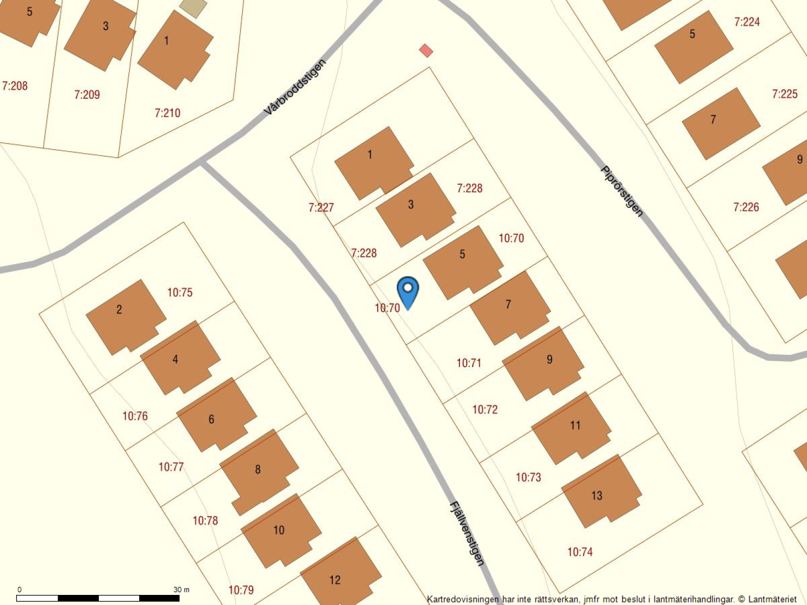 Fastighetskarta Fjällvenstigen 5