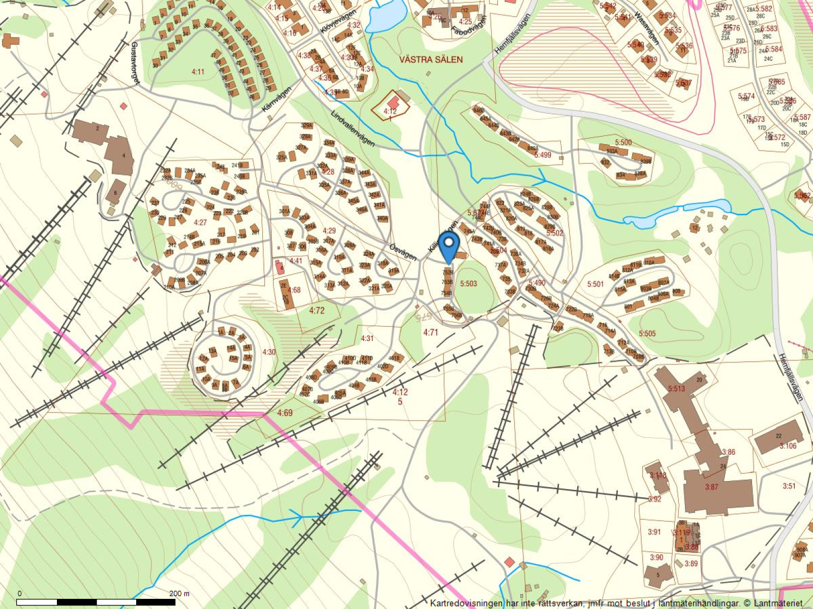 Fastighetskarta Kopparbyn 751 Ö