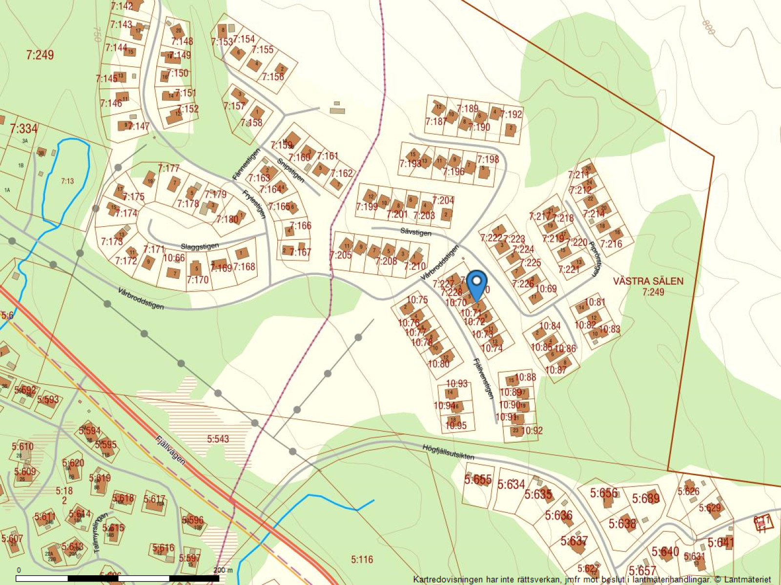 Fastighetskarta Fjällvenstigen 5