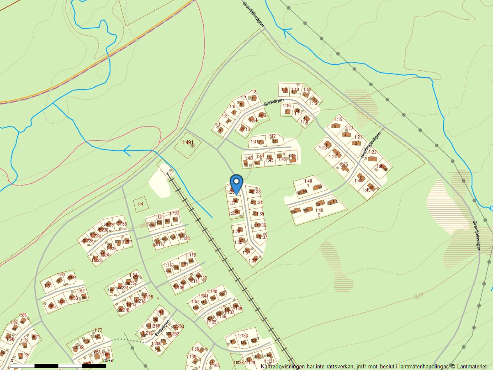 Fastighetskarta Snövägen 24