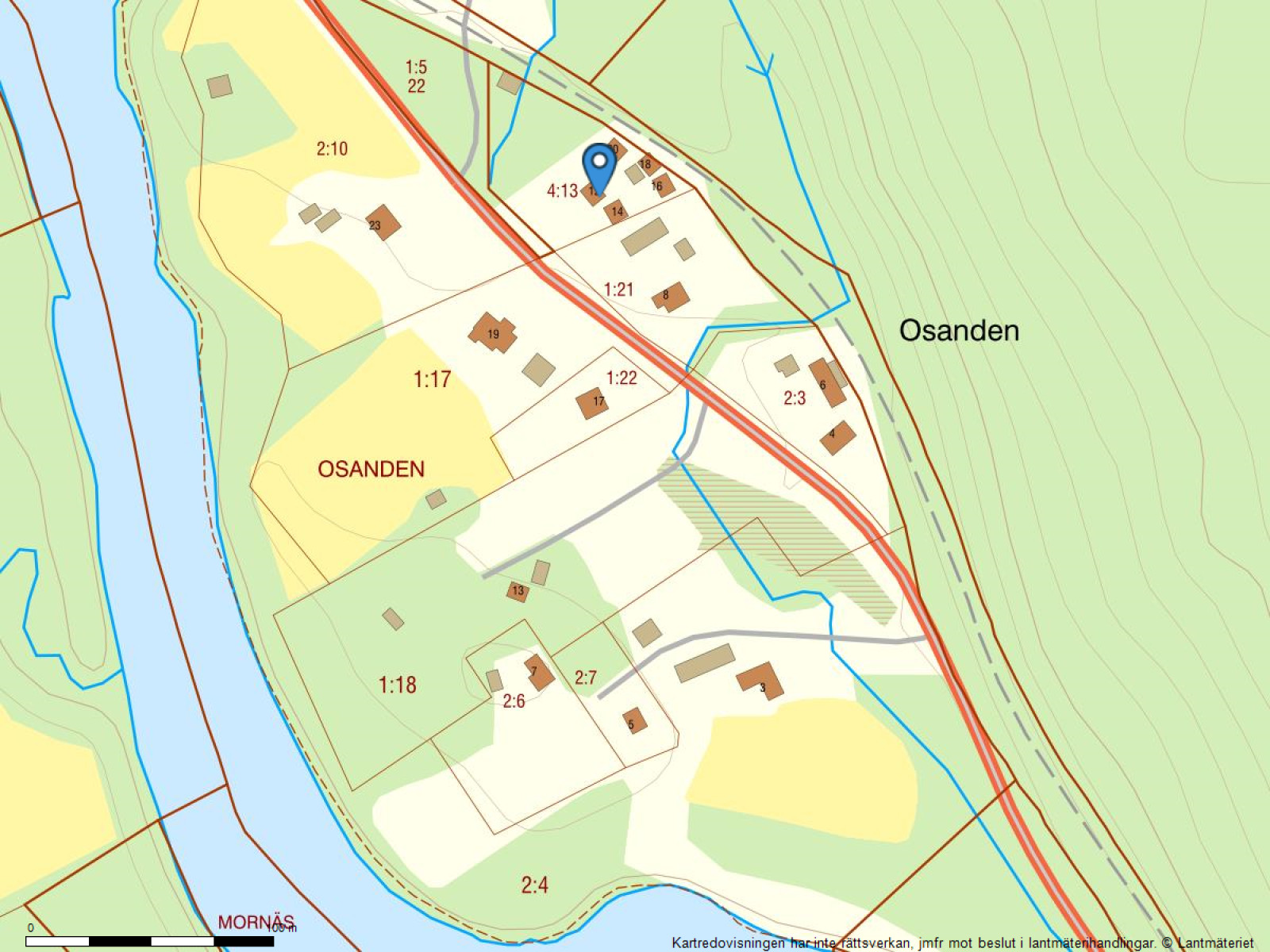 Fastighetskarta Osanden 12