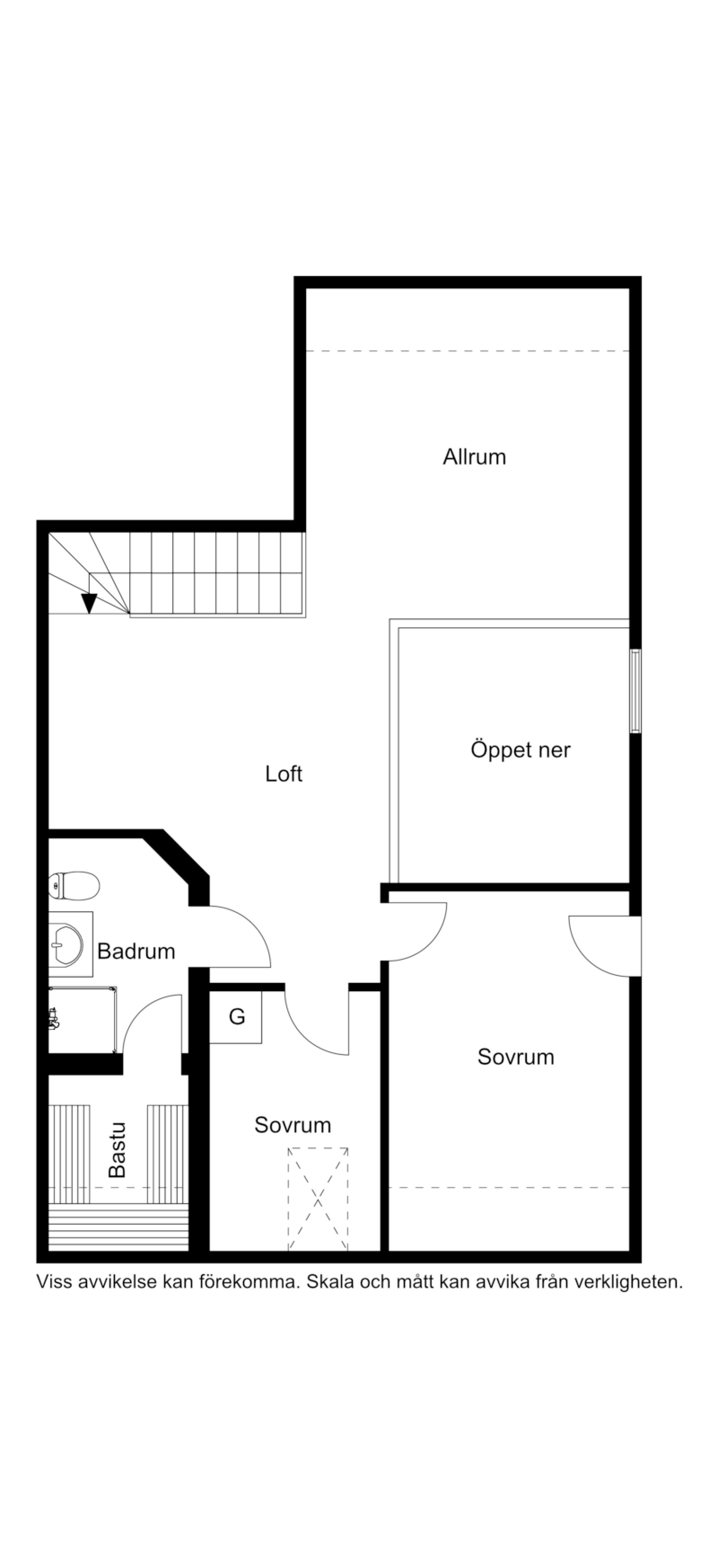 Planskiss loft Timmerby Village 26D