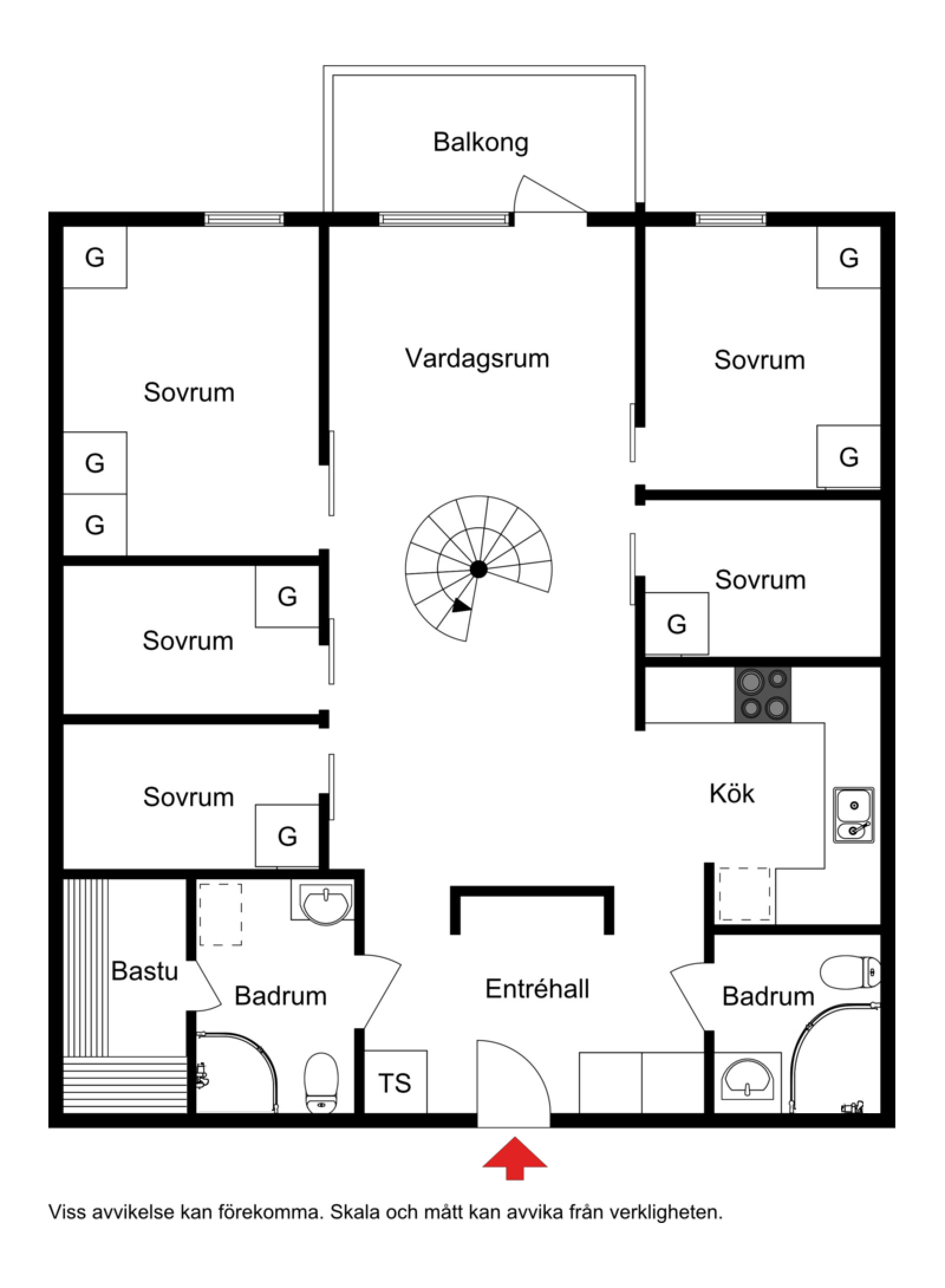 Planskiss Liftvägen 4, lgh 1106