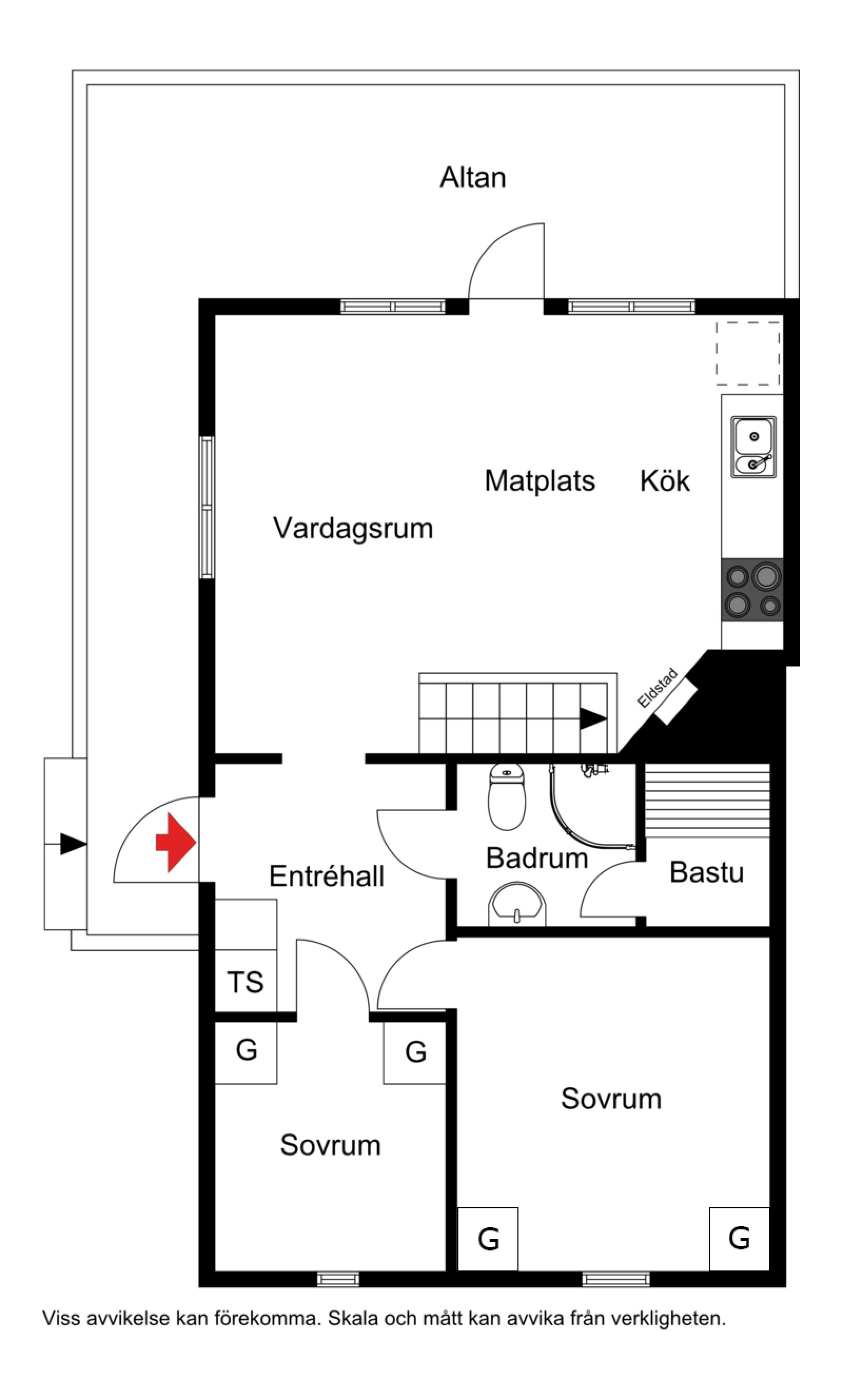 Planskiss Pistvägen 526A