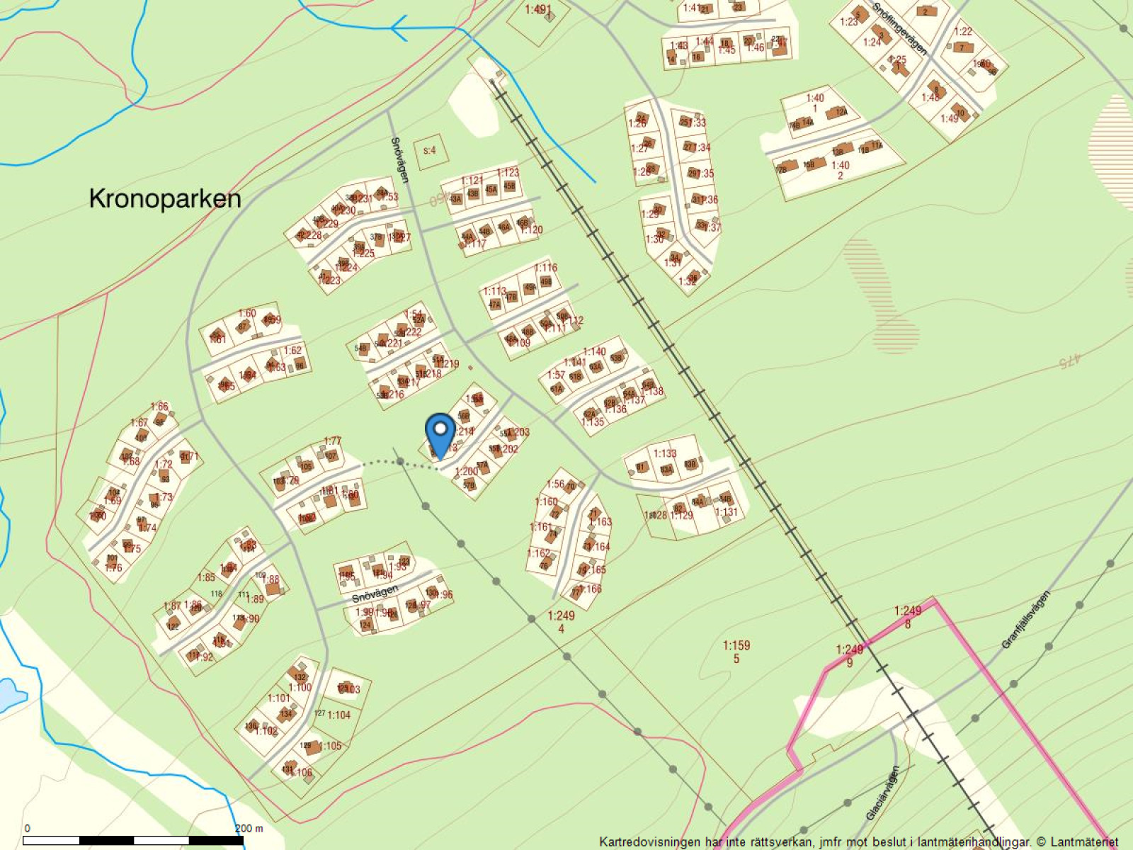Fastighetskarta Snövägen 58B