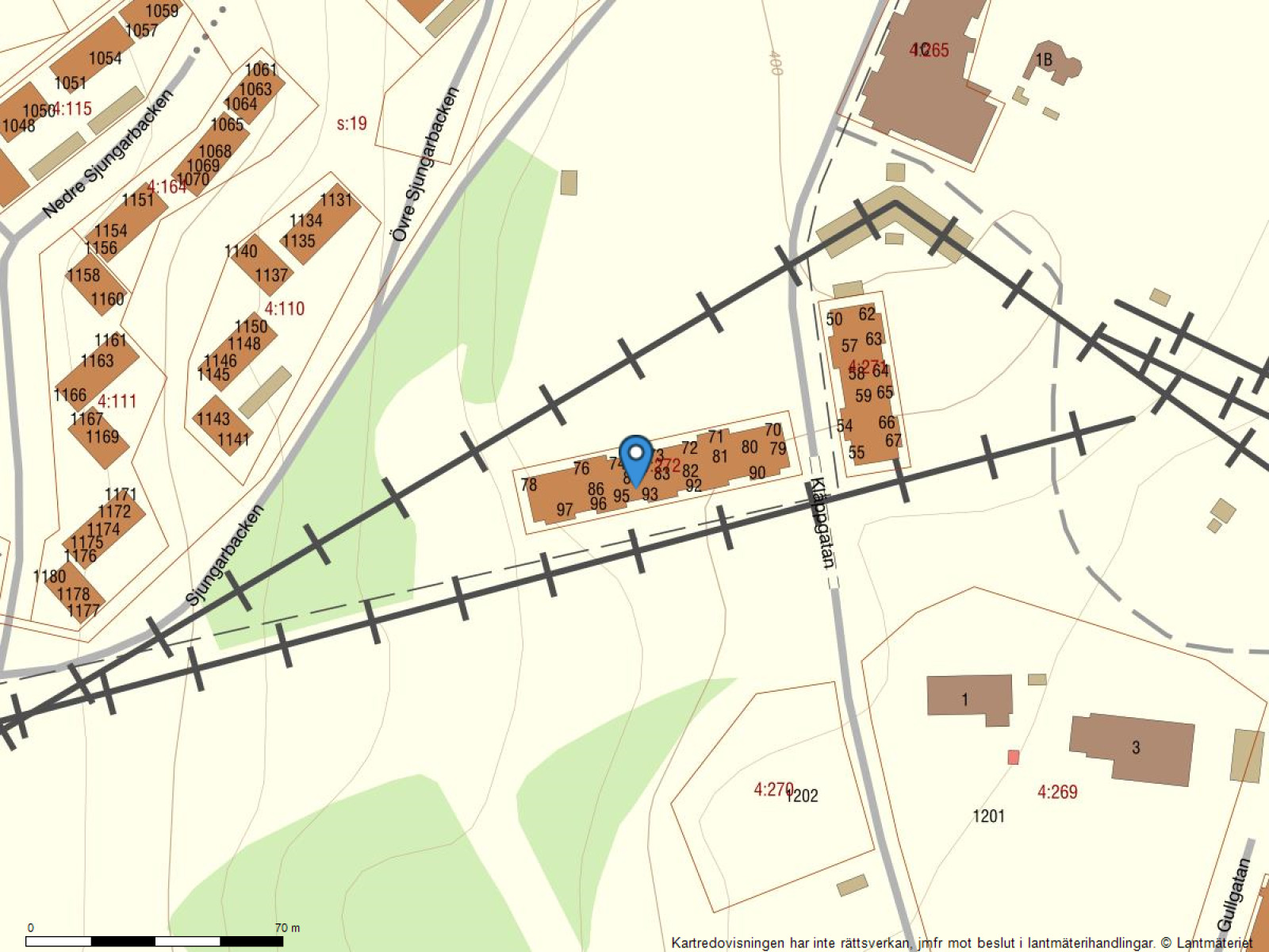 Fastighetskarta Tranantorget 84