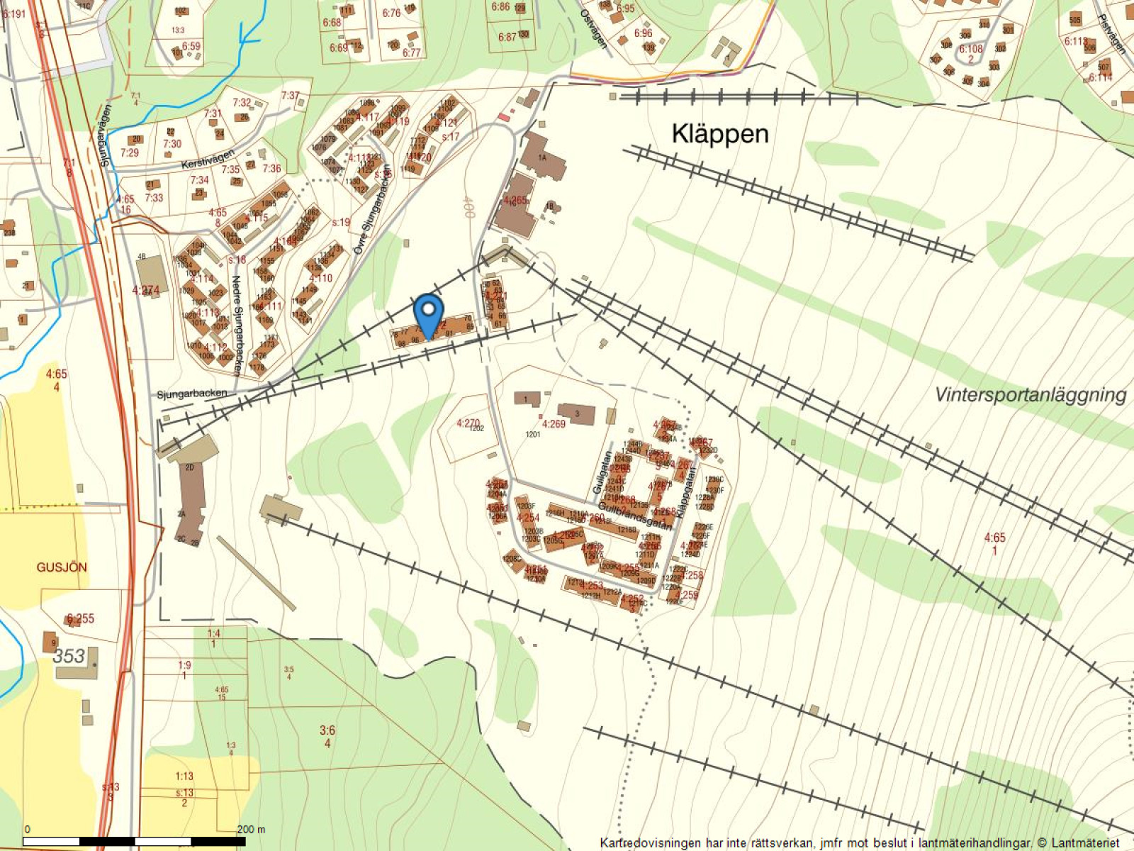 Fastighetskarta Tranantorget 84