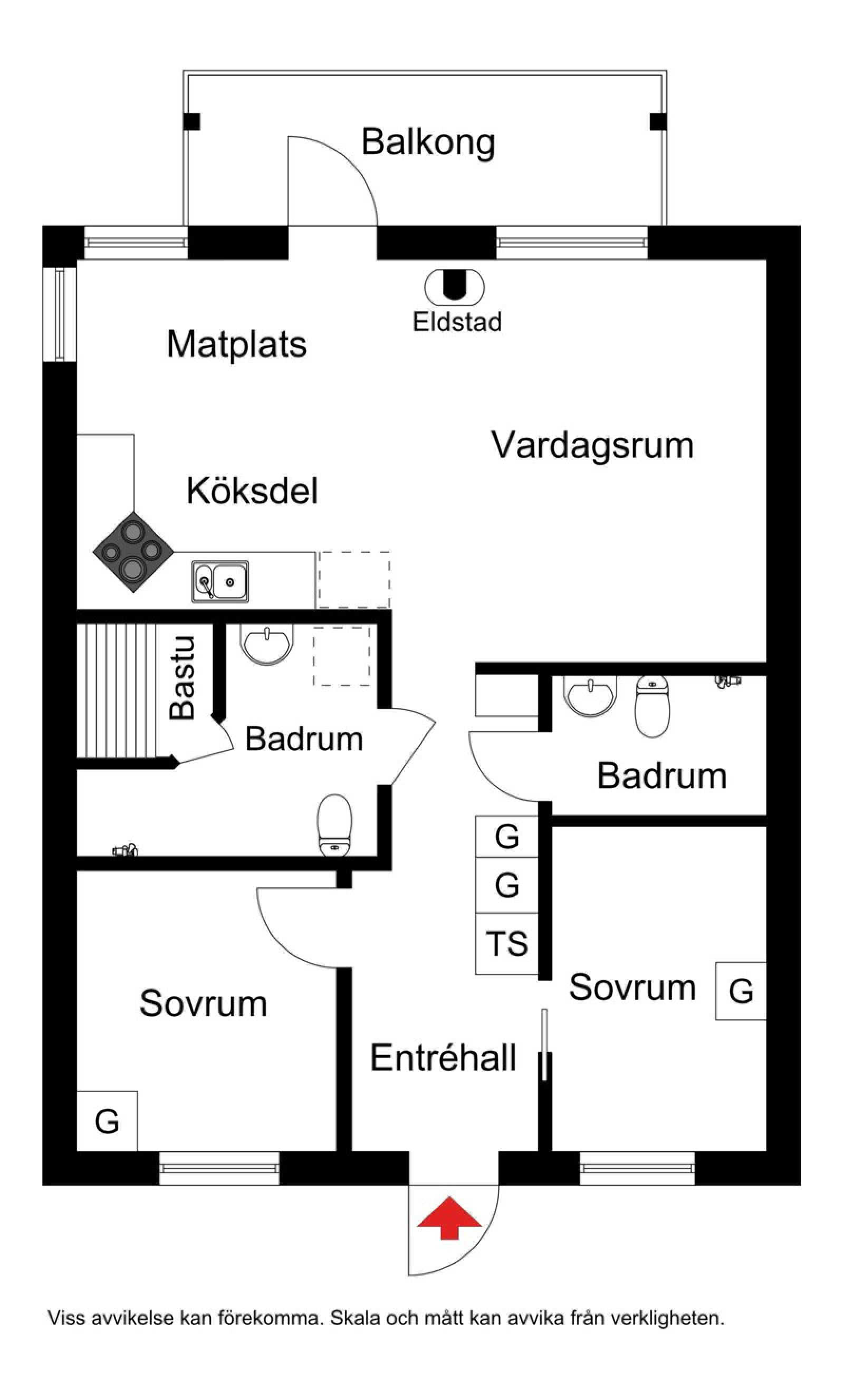 Planskiss Kläppgatan 1211 C