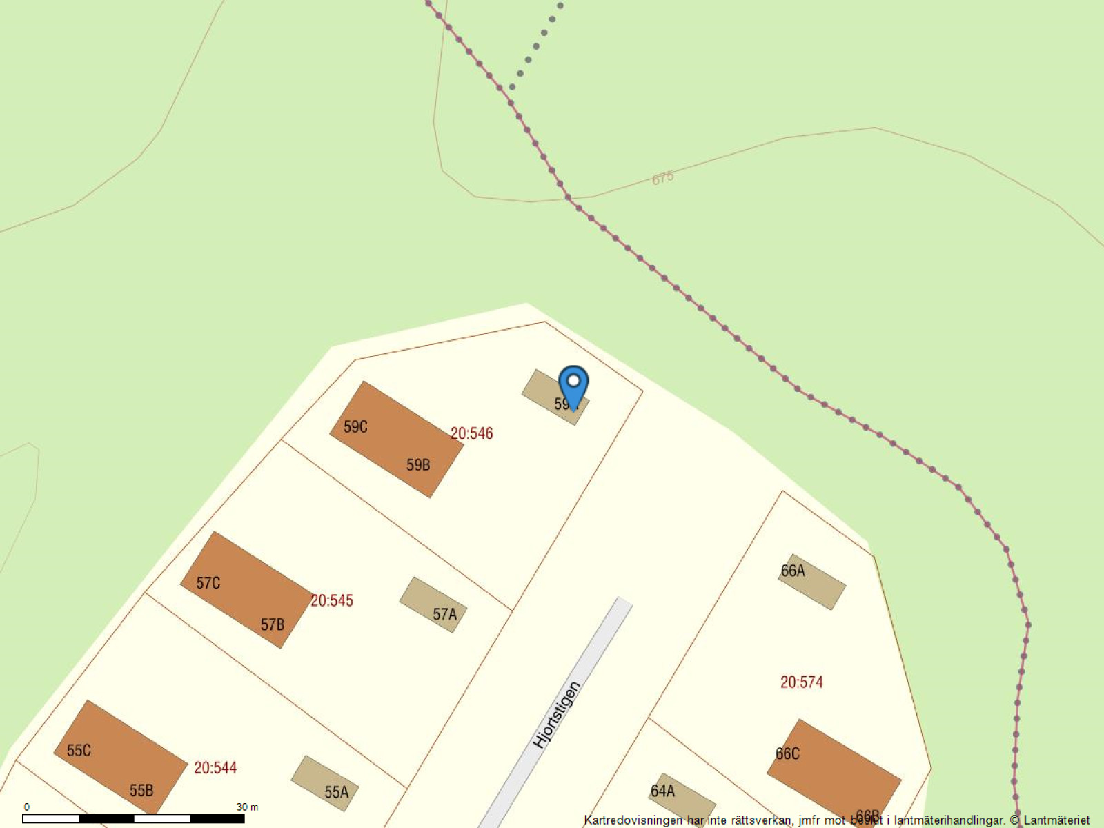 Fastighetskarta Hjortstigen 59A
