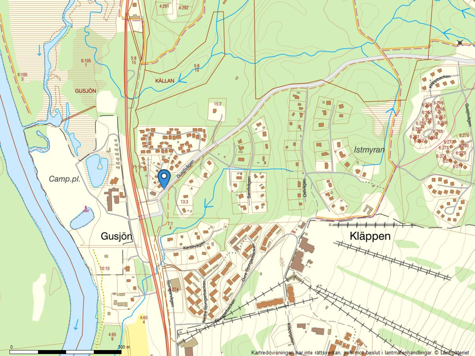 Fastighetskarta Gusjövägen 4